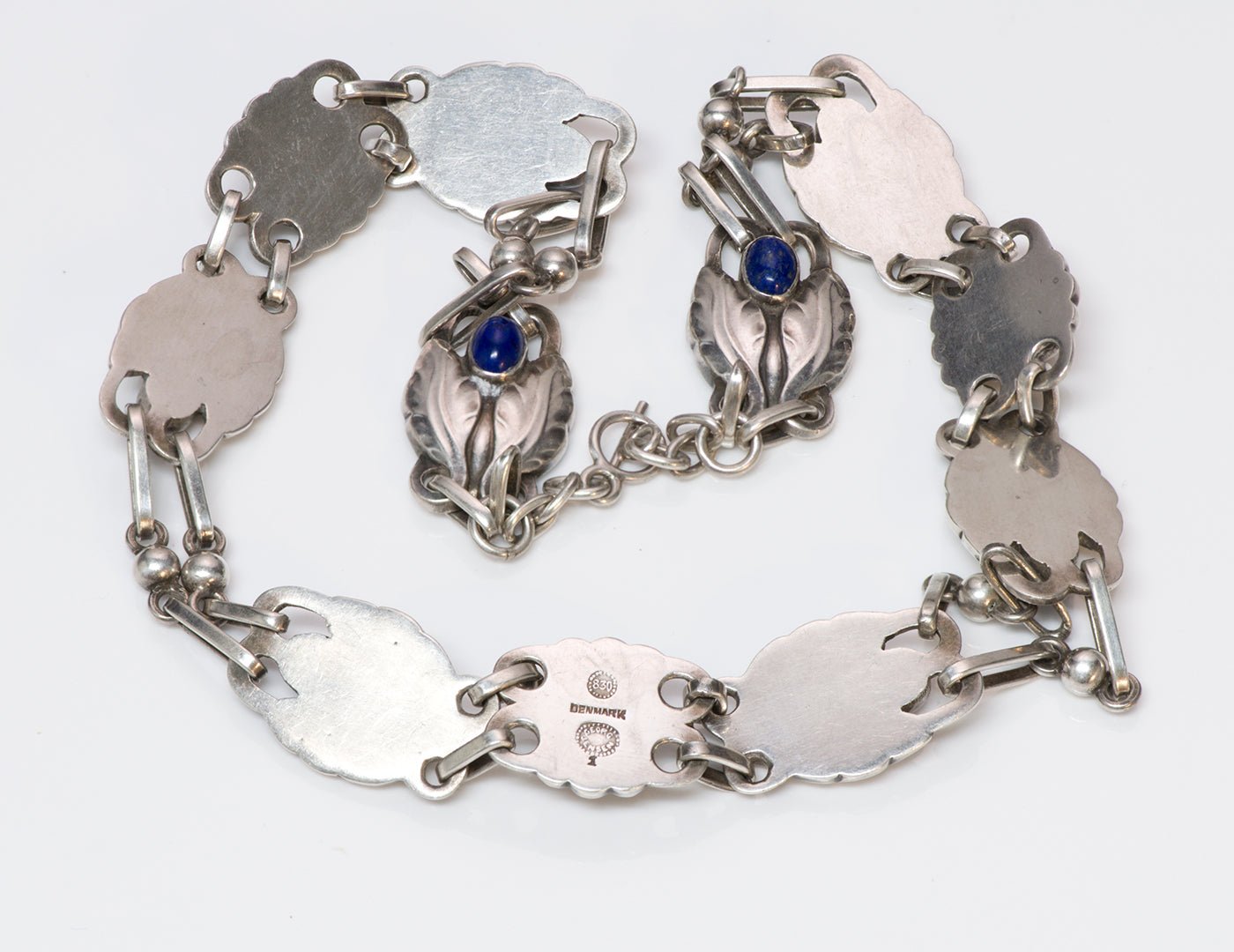 Georg Jensen 830 Silver Lapis Necklace No. 1