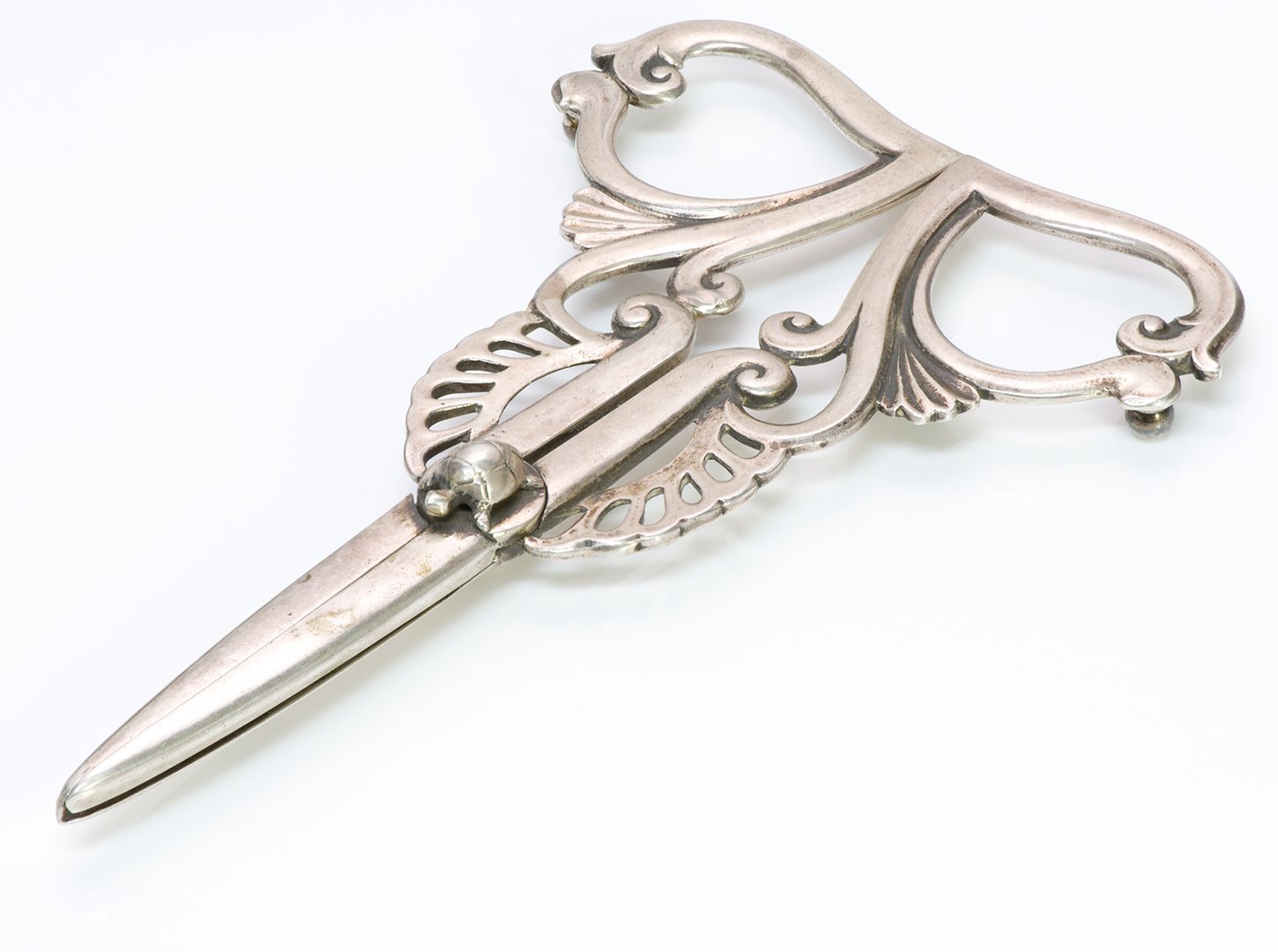 Georg Jensen 830 Silver Turtle Grape Shears No. 127