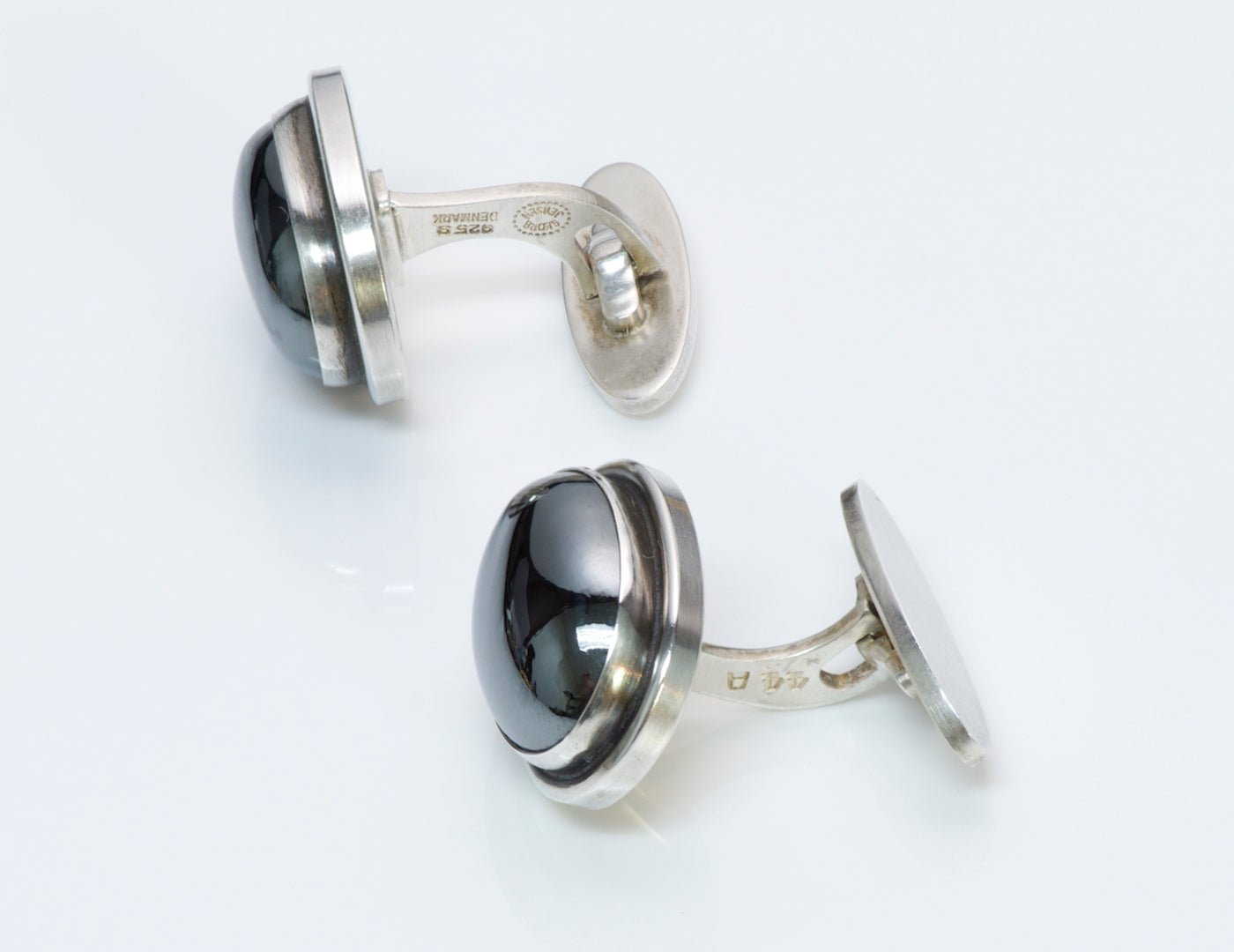 Georg Jensen Hematite Cufflinks & Tie Pin 44A