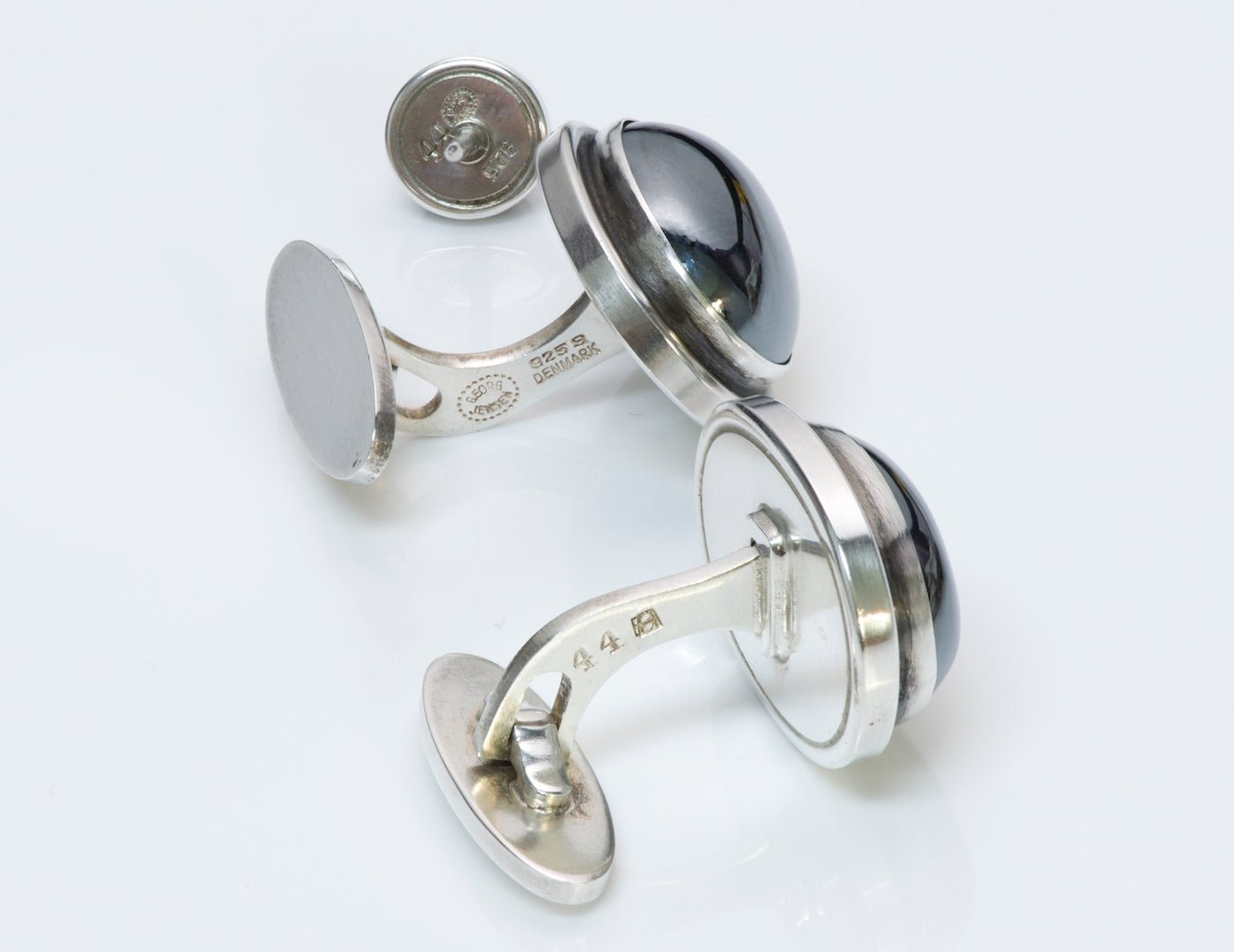 Georg Jensen Hematite Cufflinks & Tie Pin 44A