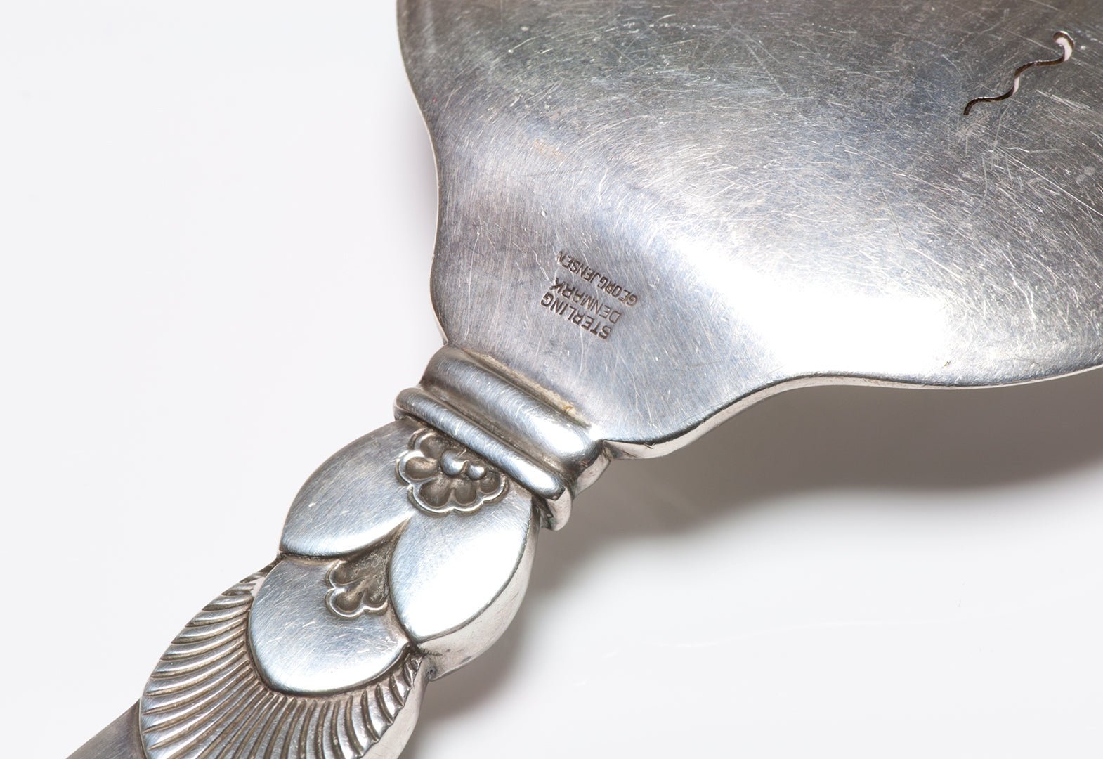 Georg Jensen Sterling Cactus Pattern Fish Server