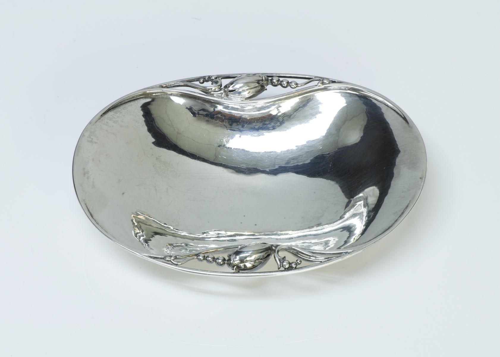 Georg Jensen Sterling Silver Blossom Oval Bowl No. 2