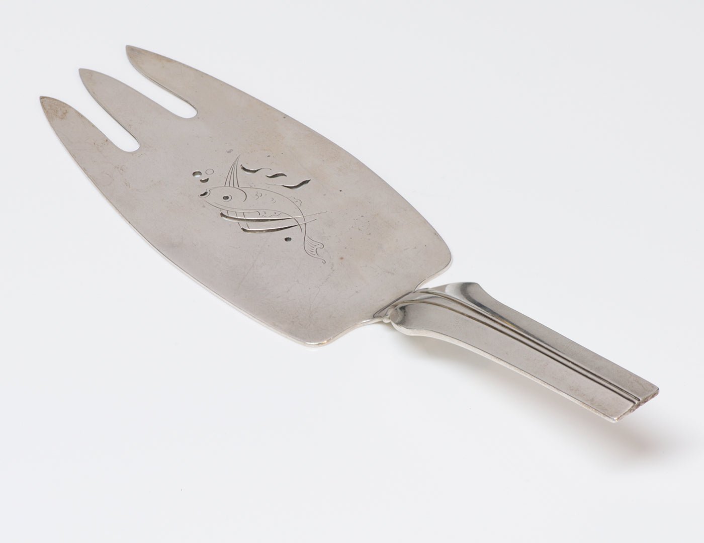 Georg Jensen Sterling Silver Fish Server Elsinore Agave Pattern