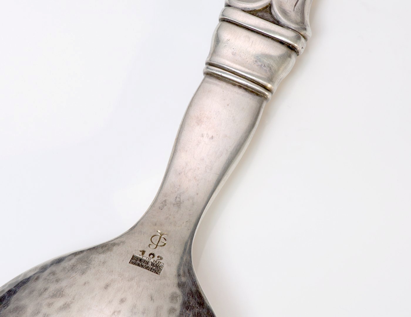 Georg Jensen Sterling Silver Shell Pattern Serving Spoon #102