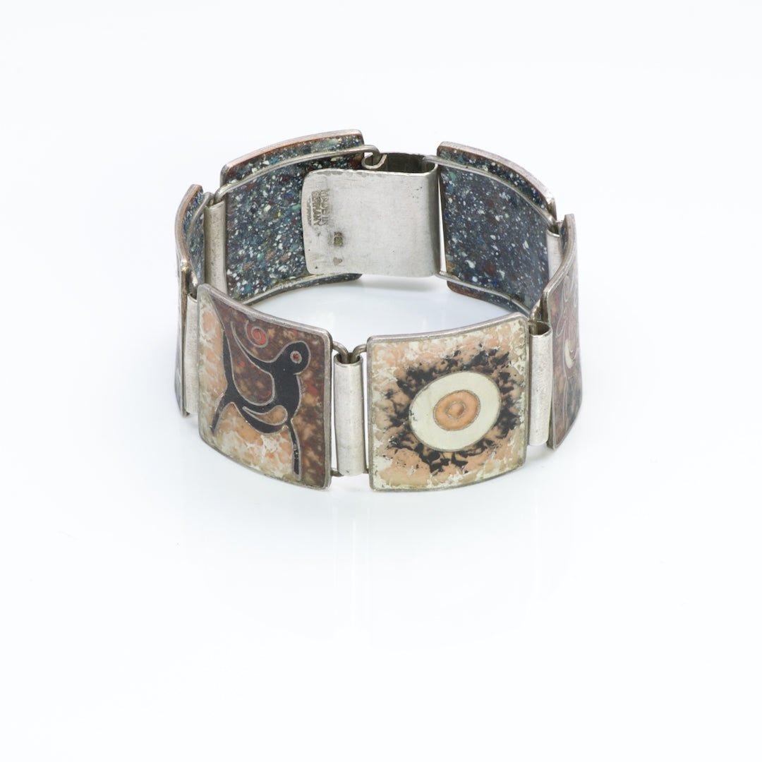 German Enamel Silver Bracelet