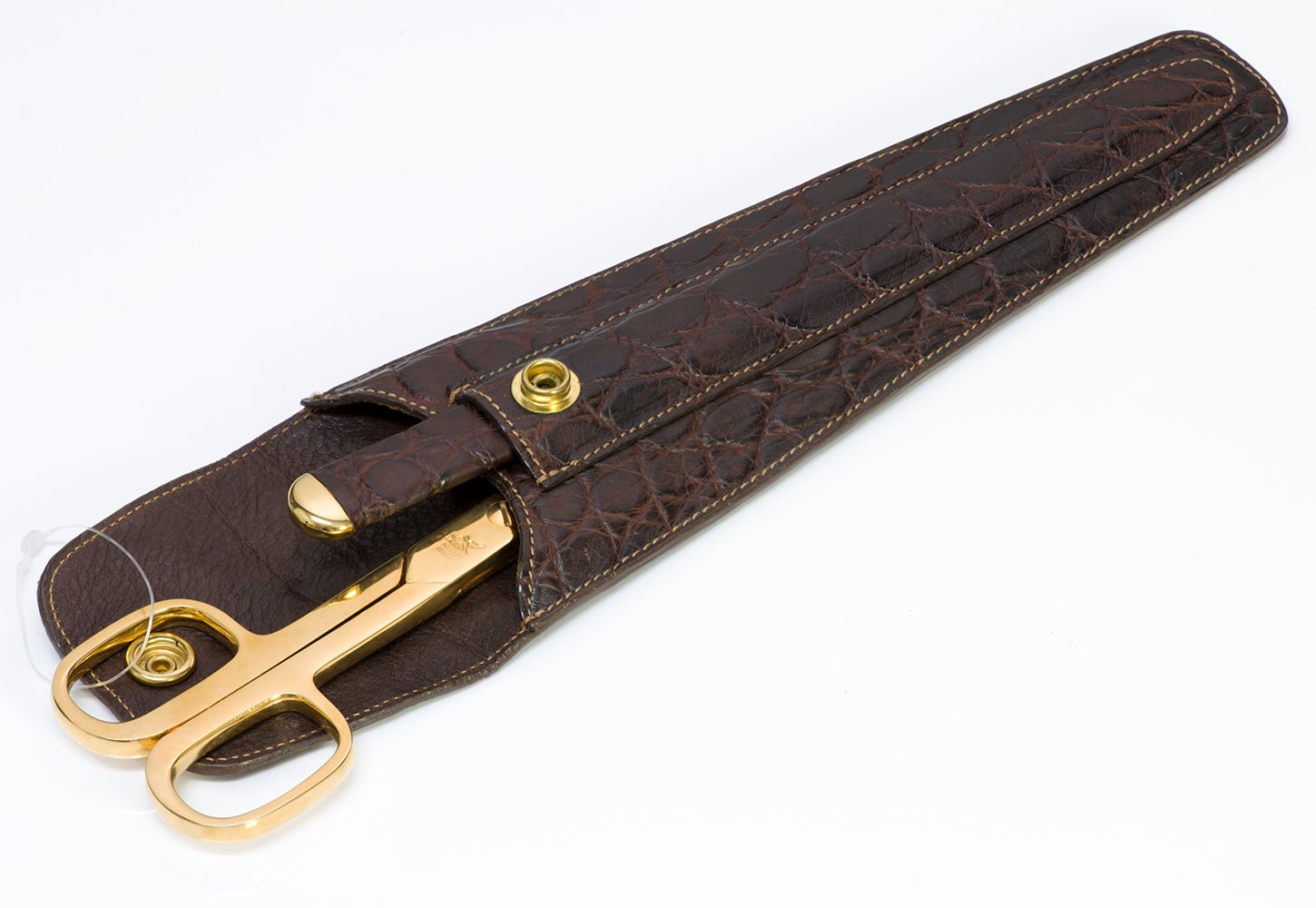 Ghurka Brown Crocodile Scissors Letter Opener Set