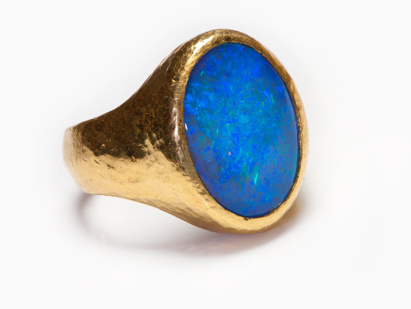 GIA Gurhan 24K Gold Natural Opal Men’s Ring