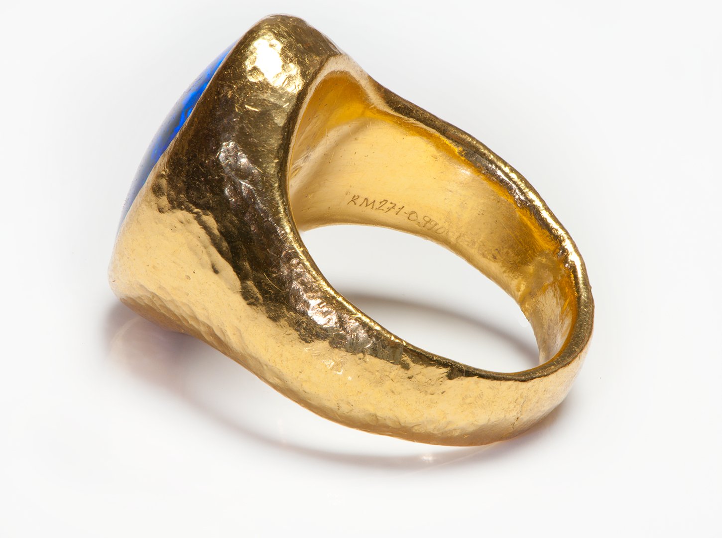 GIA Gurhan 24K Gold Natural Opal Men’s Ring
