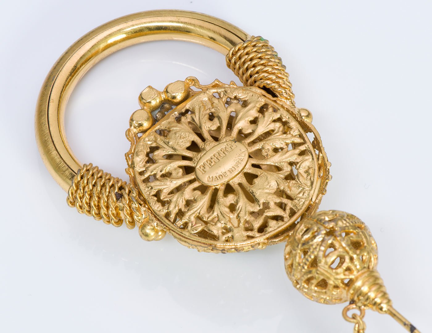 Gianfranco Ferre Gold Tone Crystal Brooch Pin