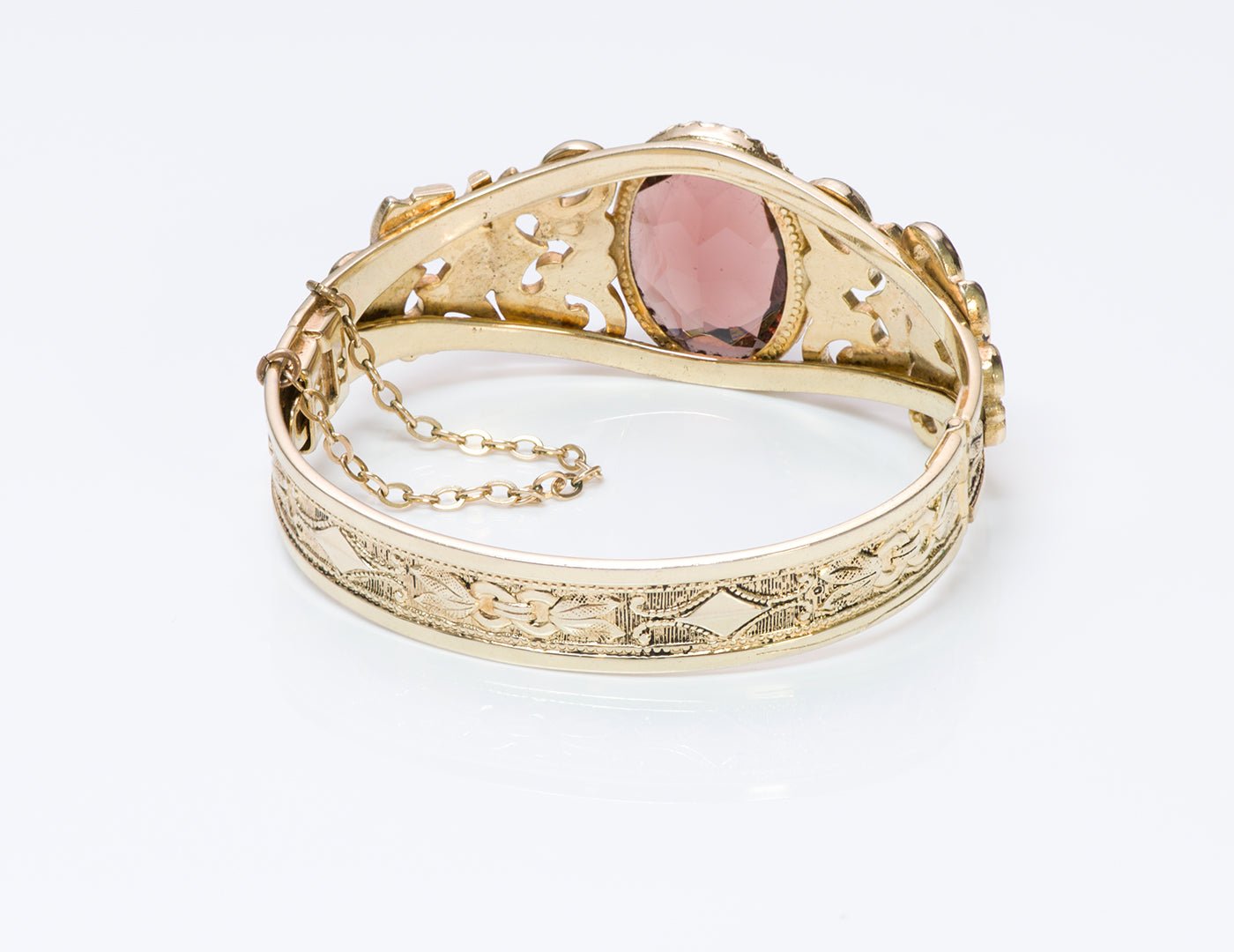 Gilt Metal Carved Bracelet