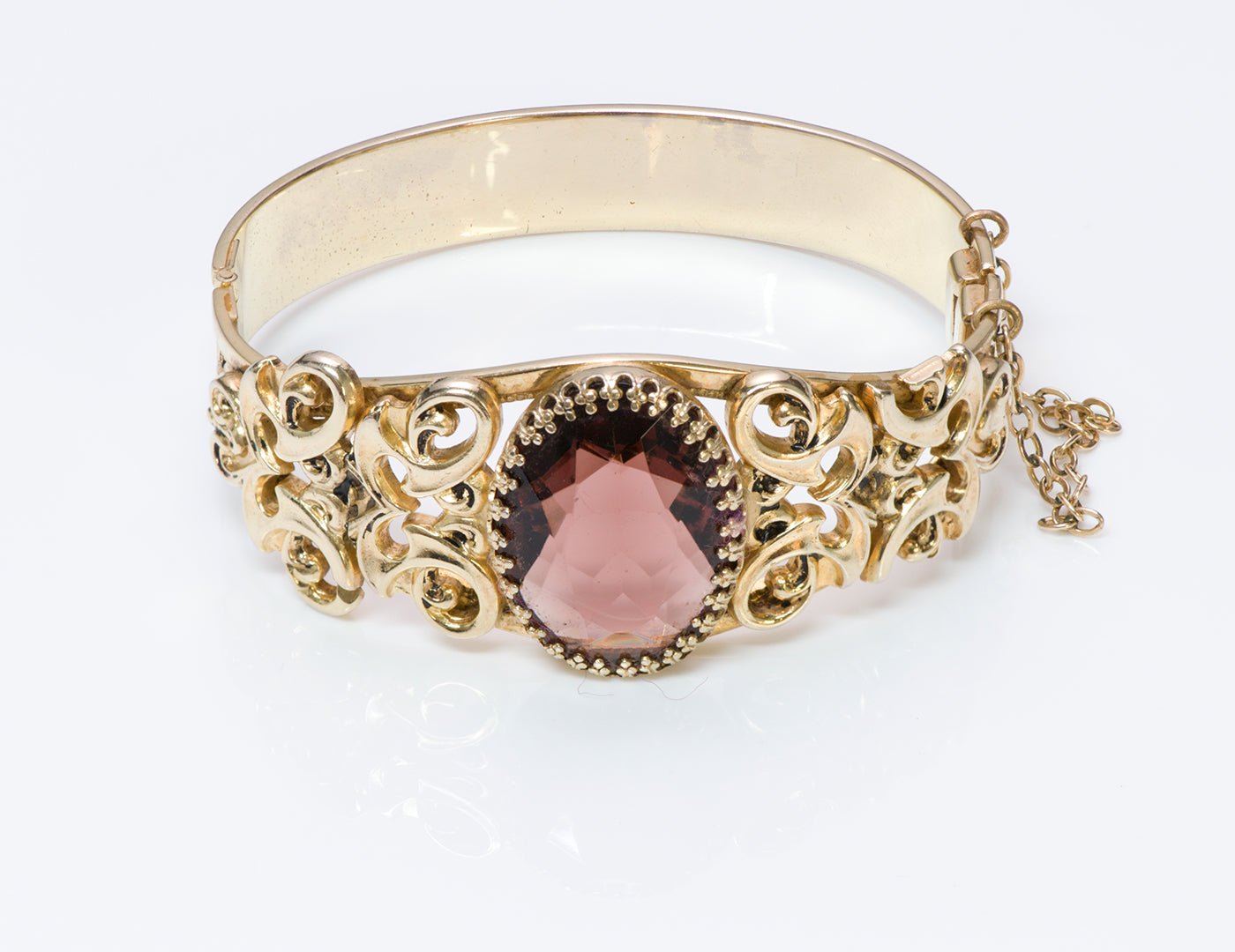 Gilt Metal Carved Bracelet