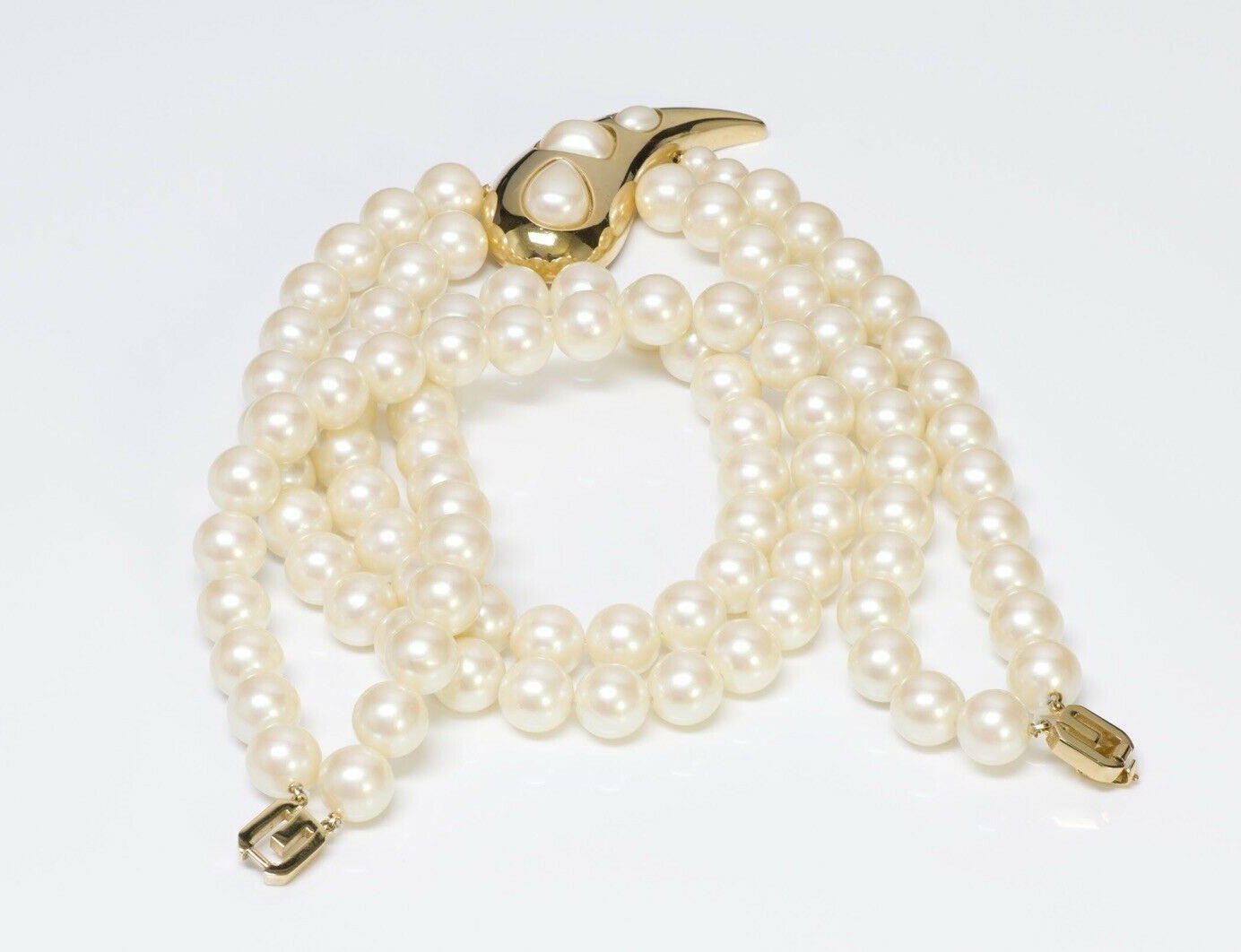 Givenchy 1977 Multi Strand Pearl Necklace