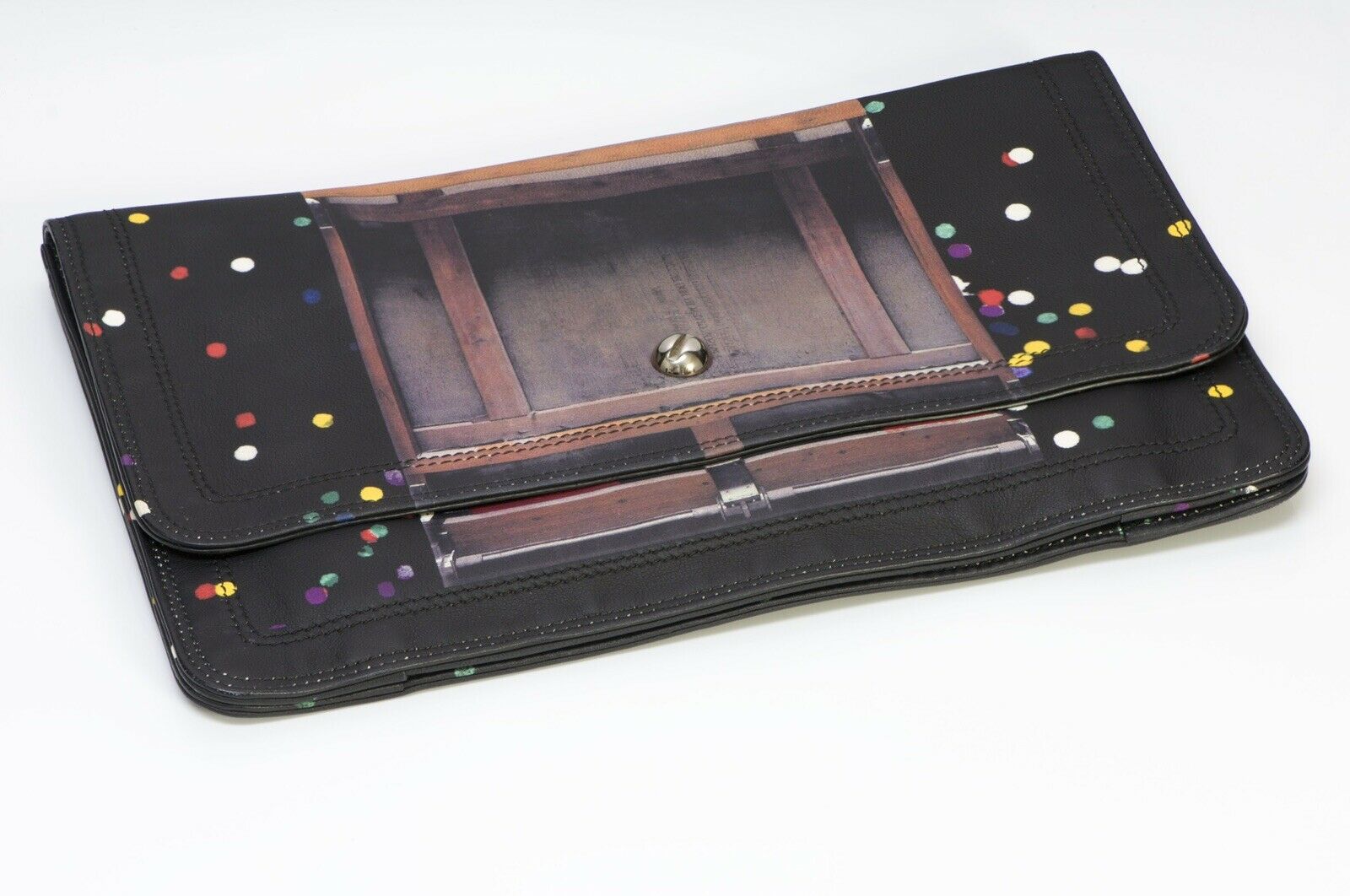 GIVENCHY Confetti Black Leather Women’s Flap Clutch Bag