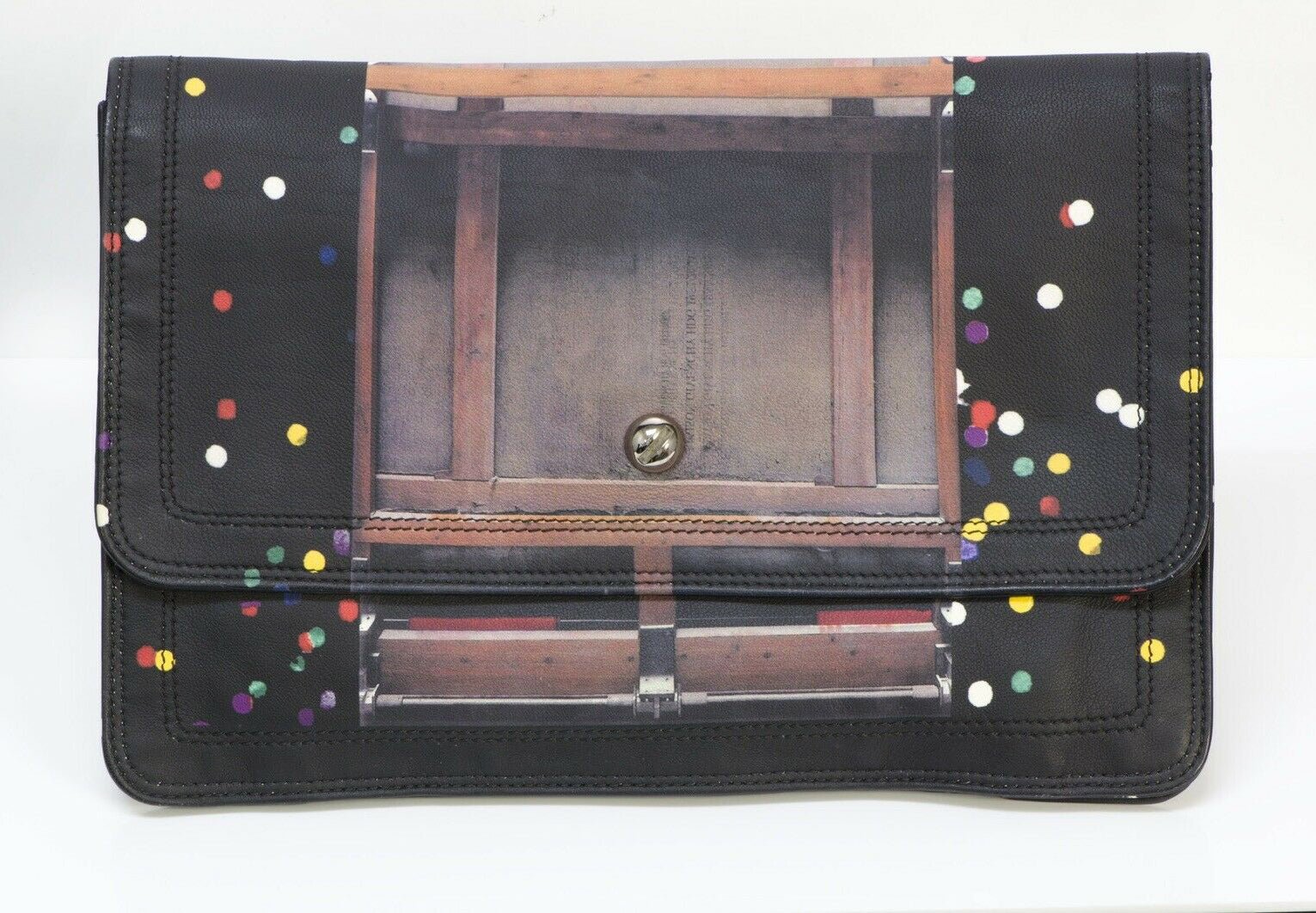 GIVENCHY Confetti Black Leather Women’s Flap Clutch Bag
