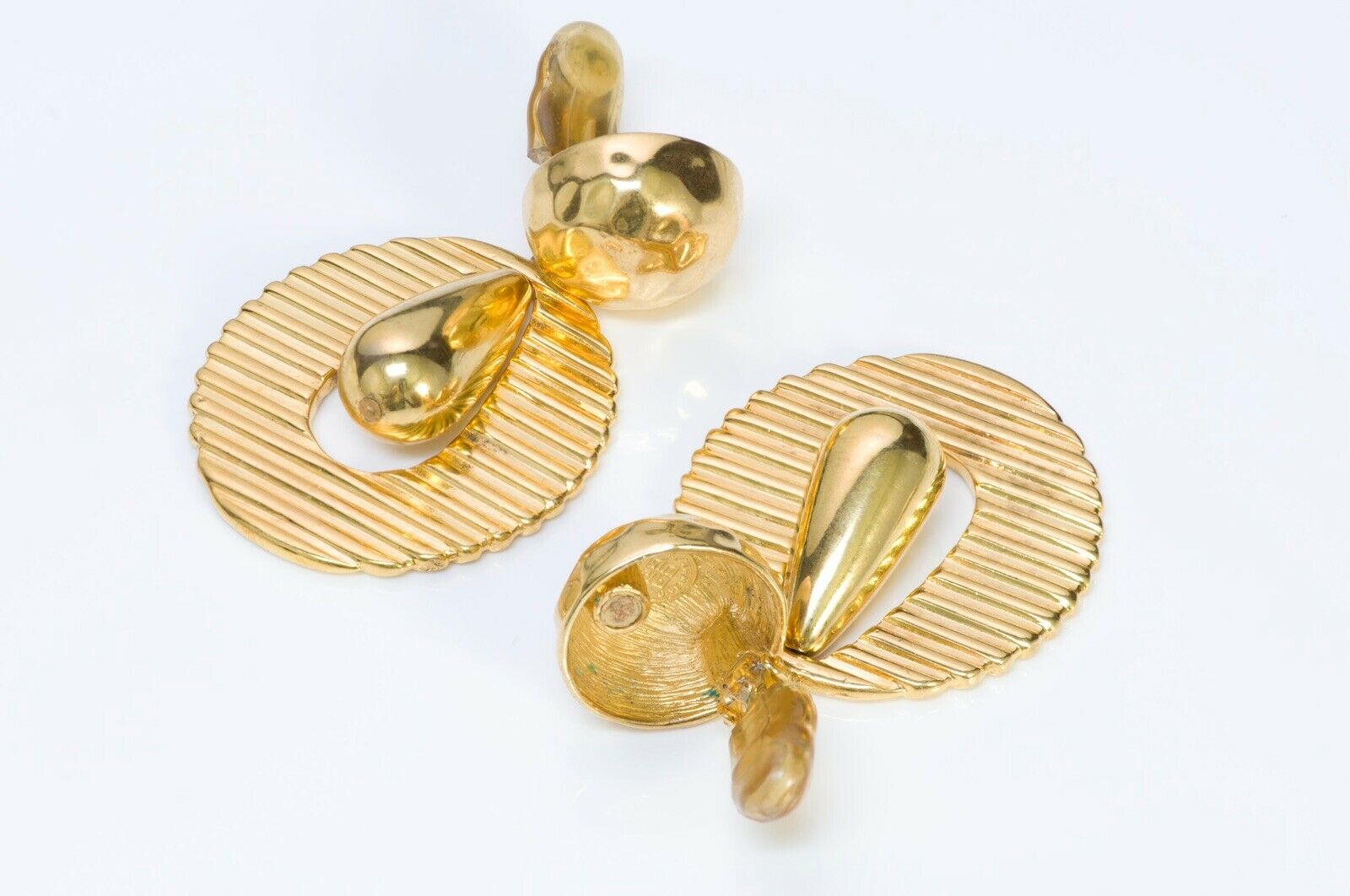 GIVENCHY Paris Long Hammered Earrings