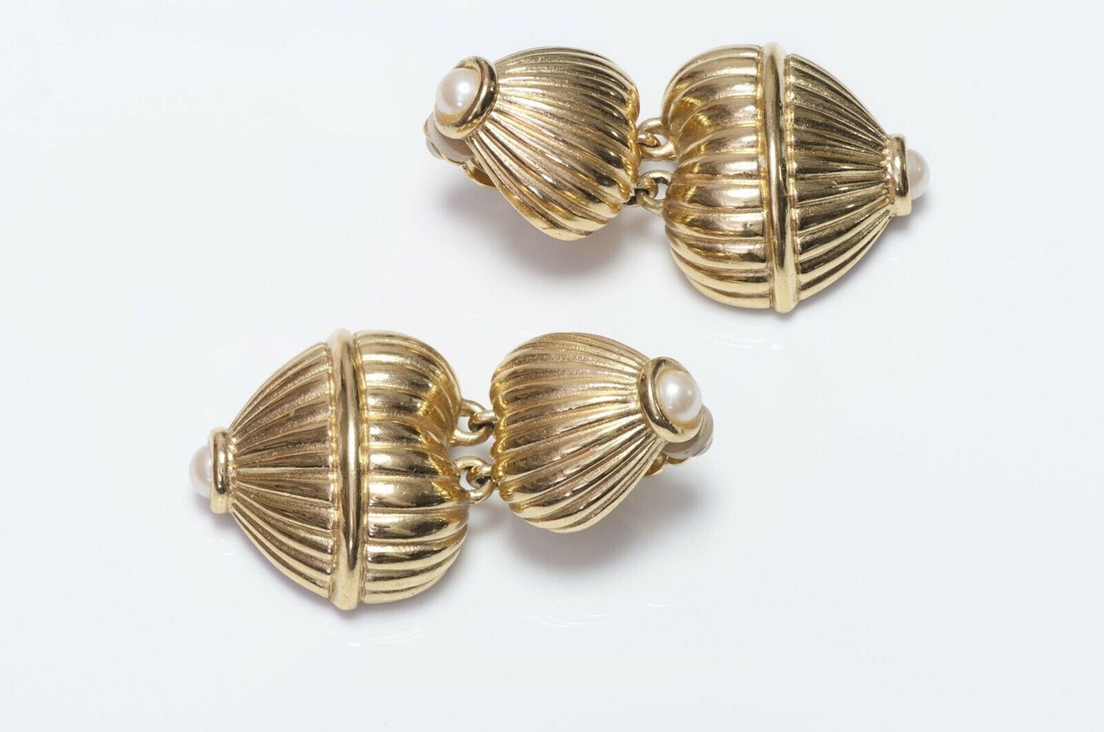 GIVENCHY Paris Pearl Heart Drop Earrings