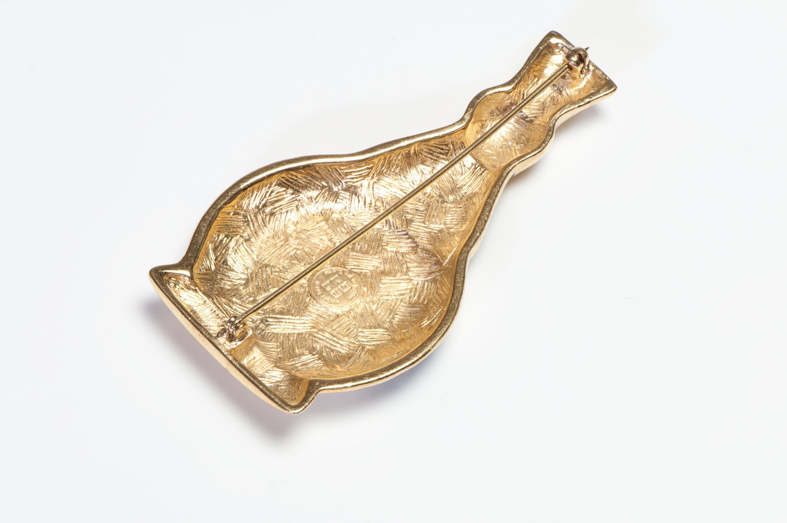Givenchy Paris White Black Enamel Amphora Bottle Brooch