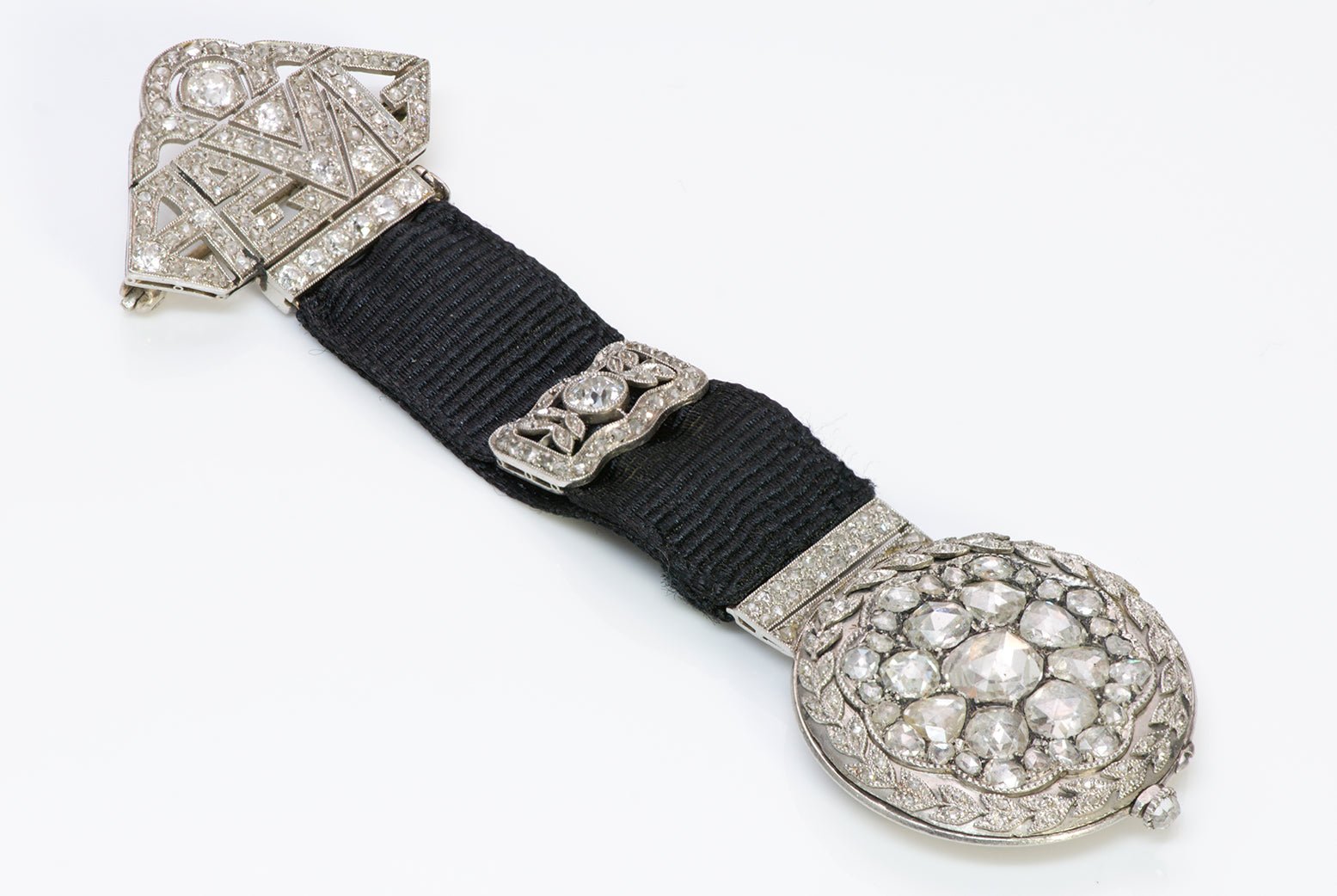 Golay Fils & Stahl Antique Platinum Rose Diamond Watch Fob