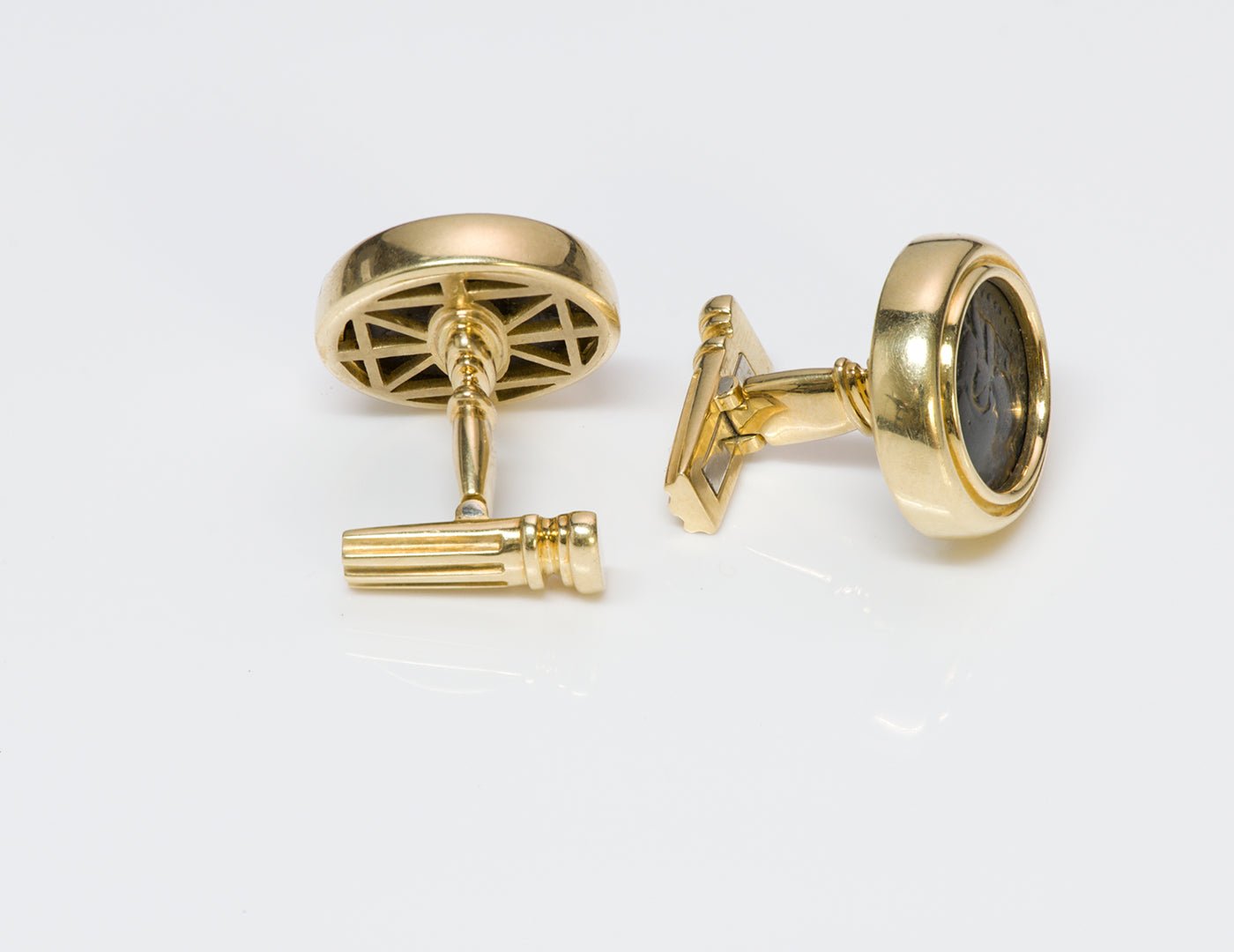 Gold Ancient Coin Cufflinks