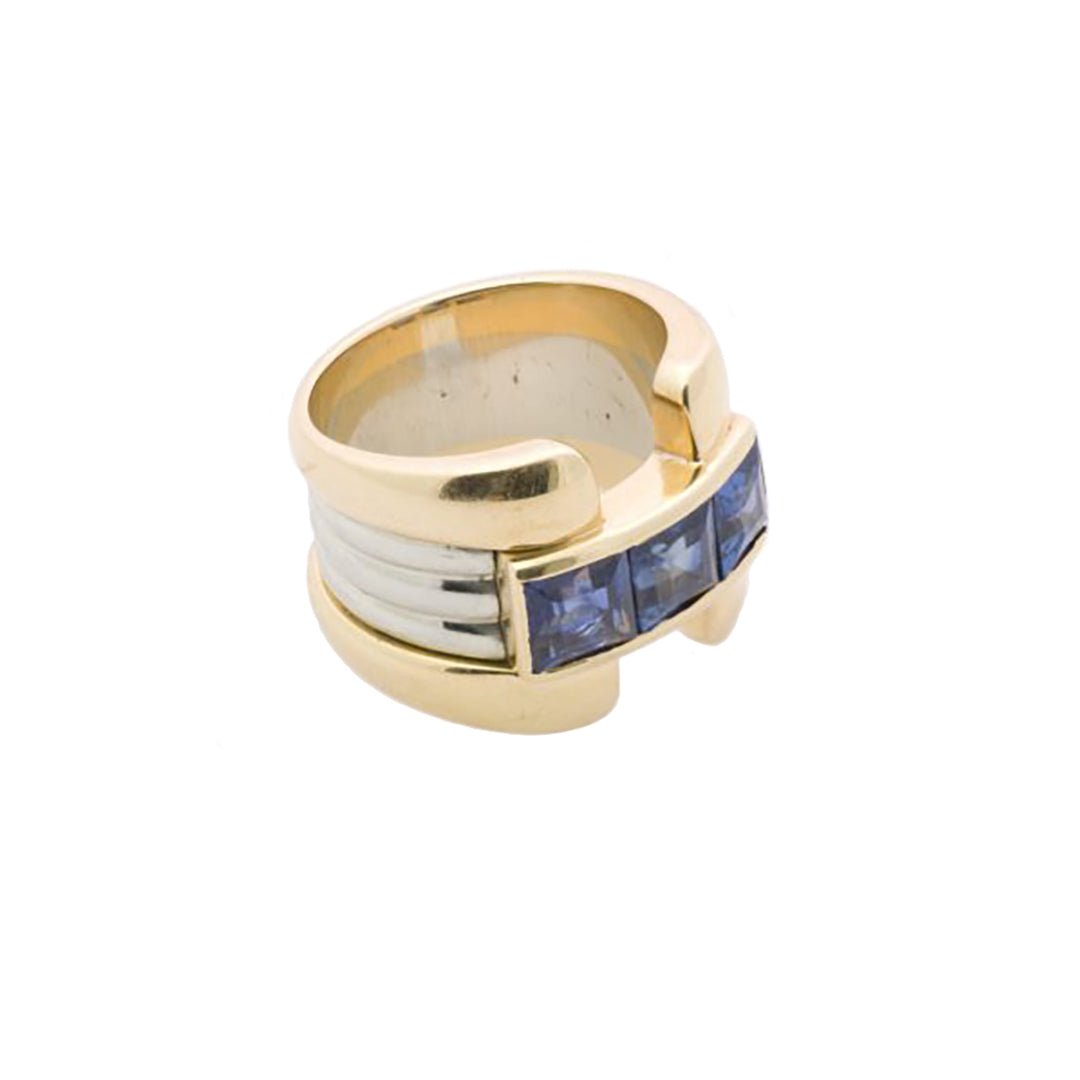 Gold & Platinum Sapphire Ring