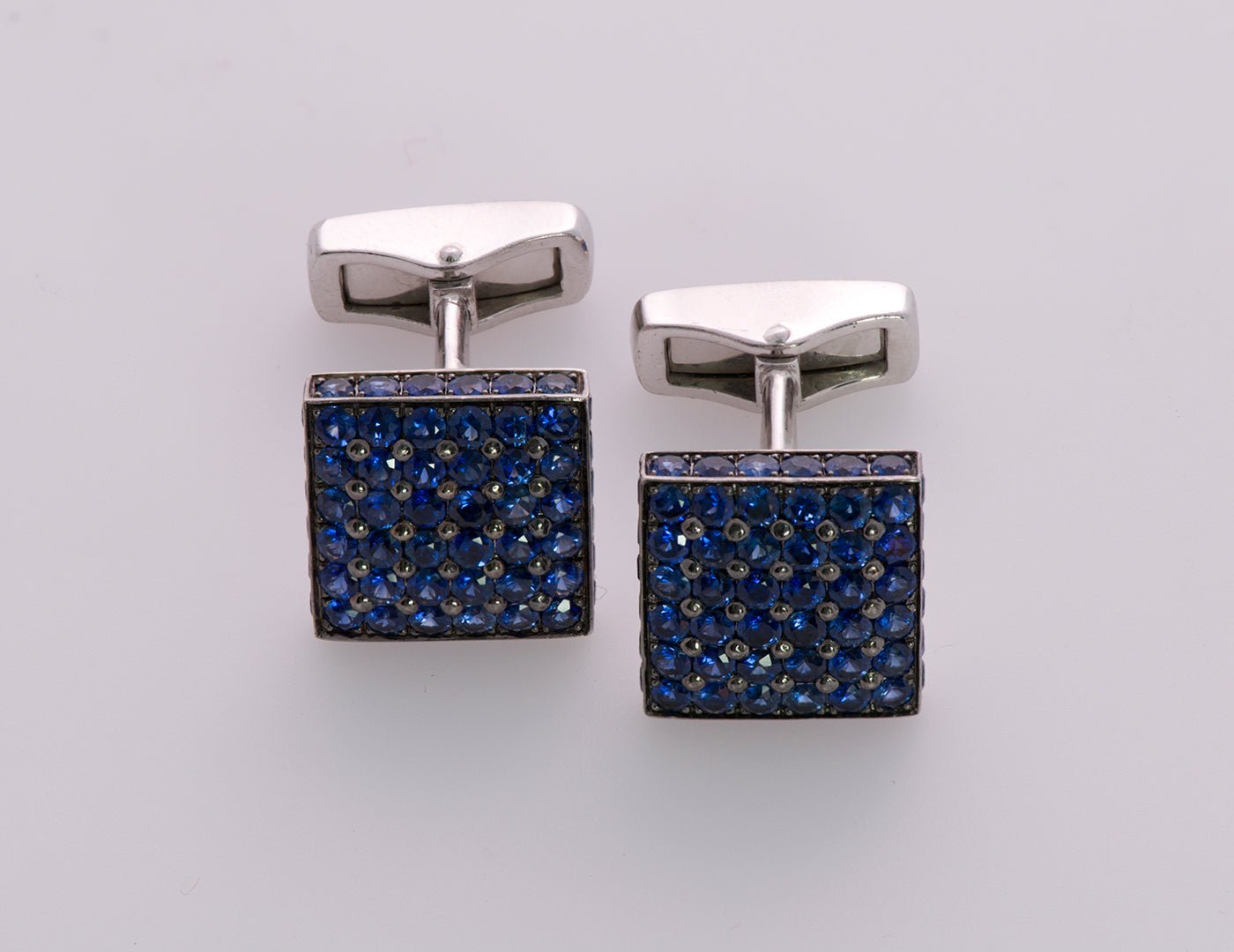 Gold Sapphire Cufflinks