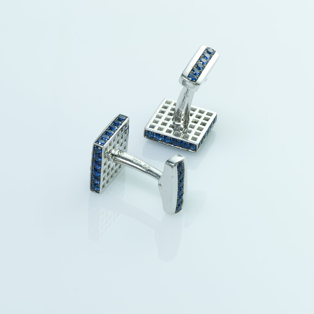 Gold Sapphire Cufflinks