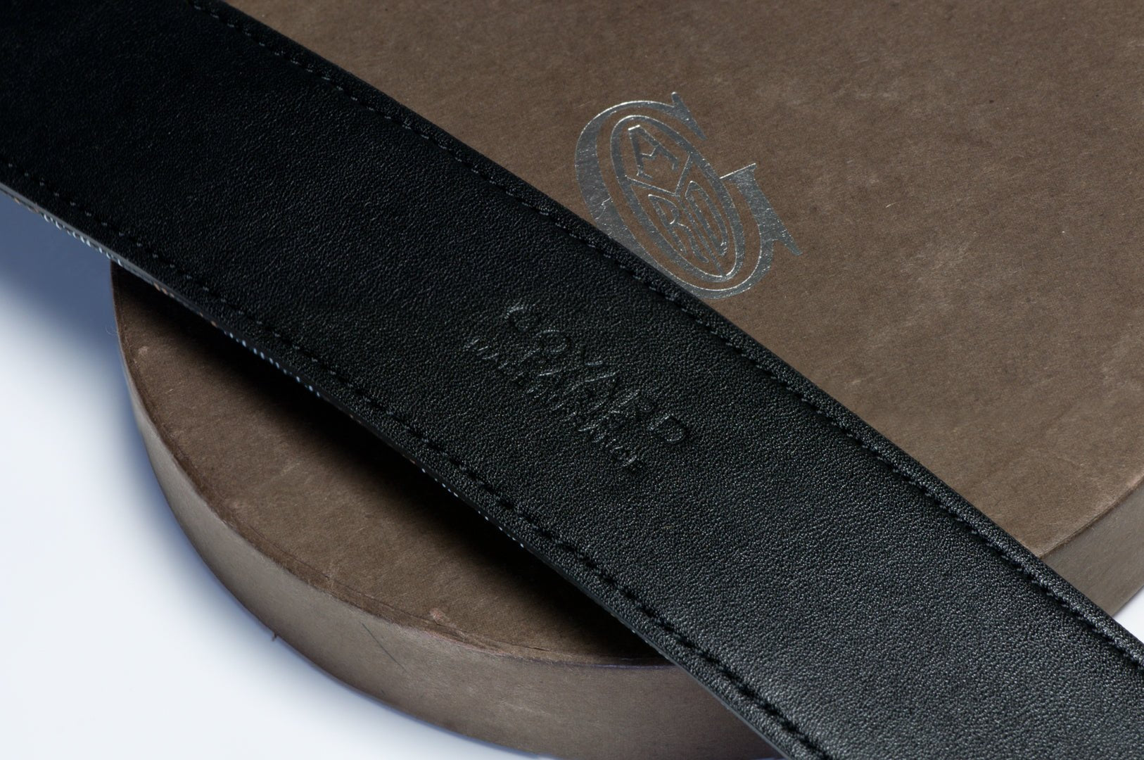 Goyard Paris Black Brown Monogram Leather Goyardine Men’s Belt