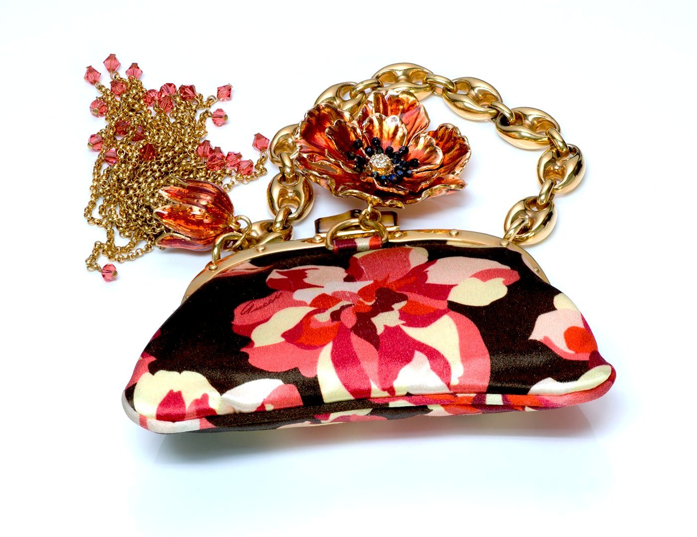 Gucci by Tom Ford Bamboo Satin Flower Bag