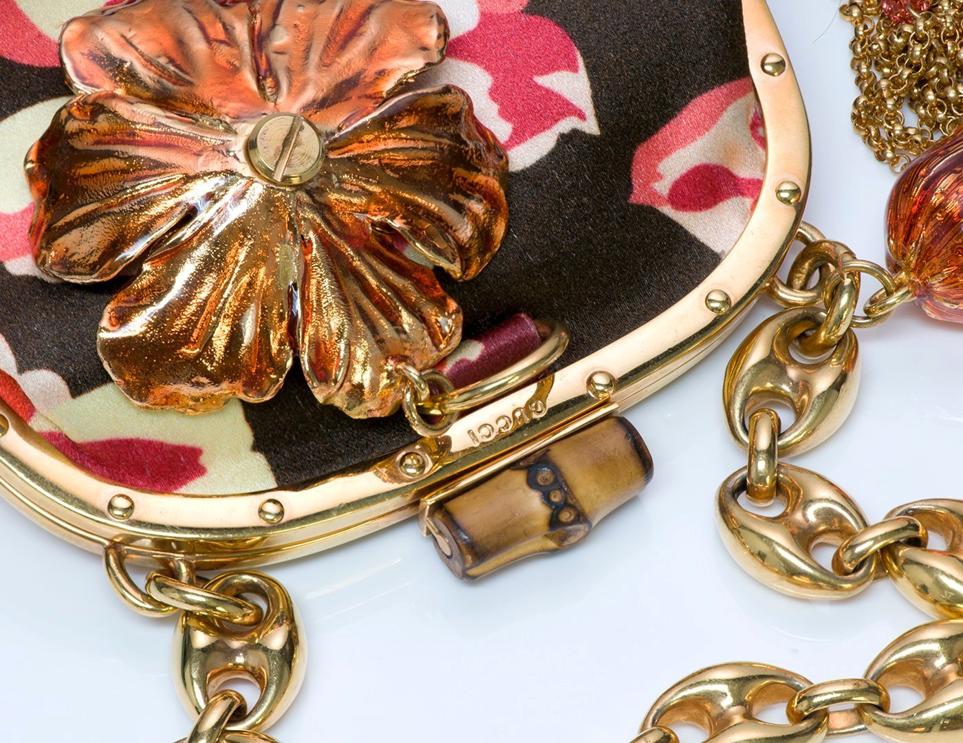 Gucci by Tom Ford Bamboo Satin Flower Bag