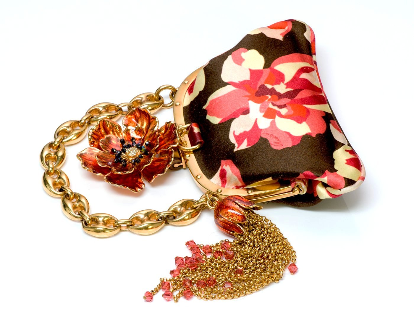 Gucci by Tom Ford Bamboo Satin Flower Bag