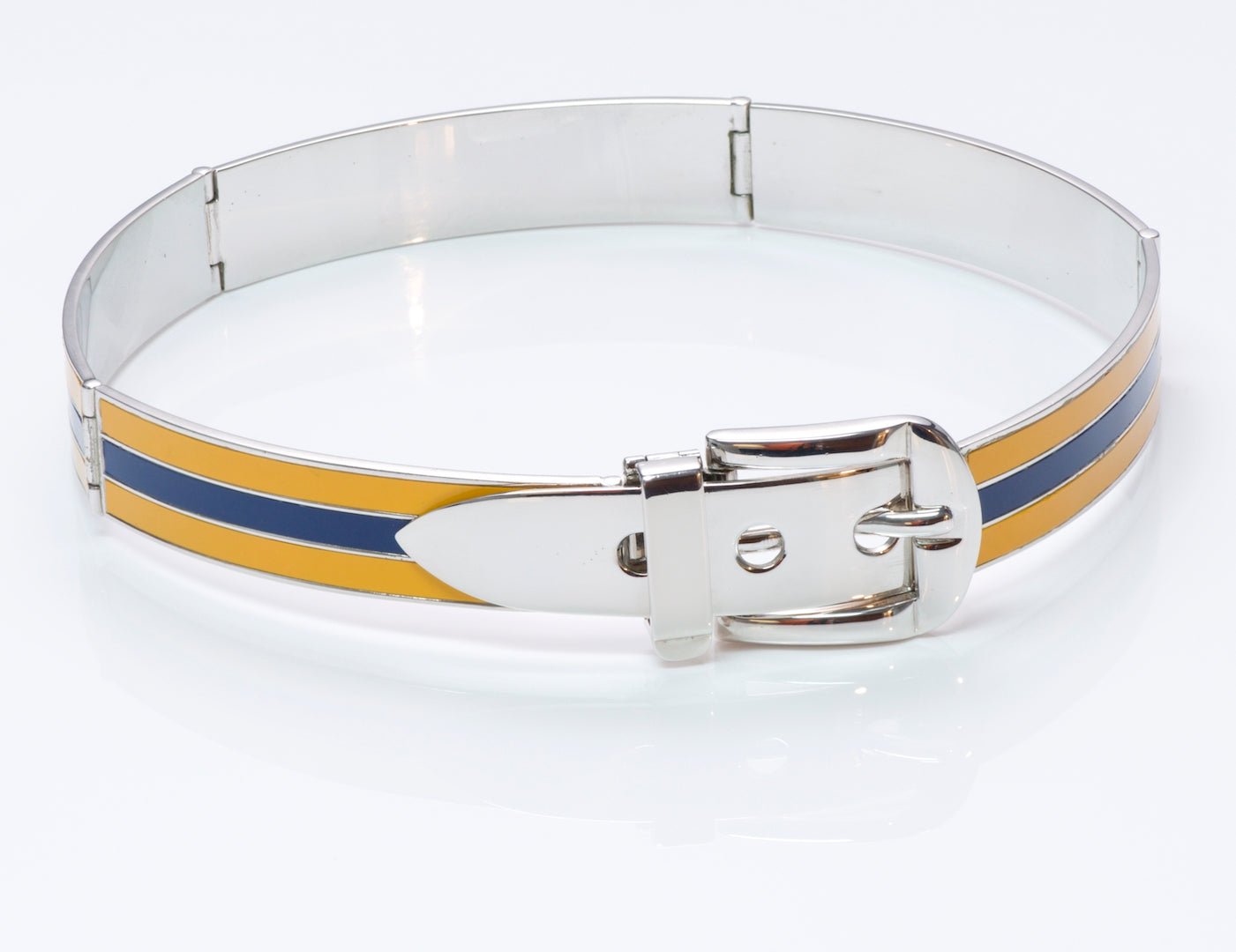 Gucci Enamel Buckle Choker Necklace