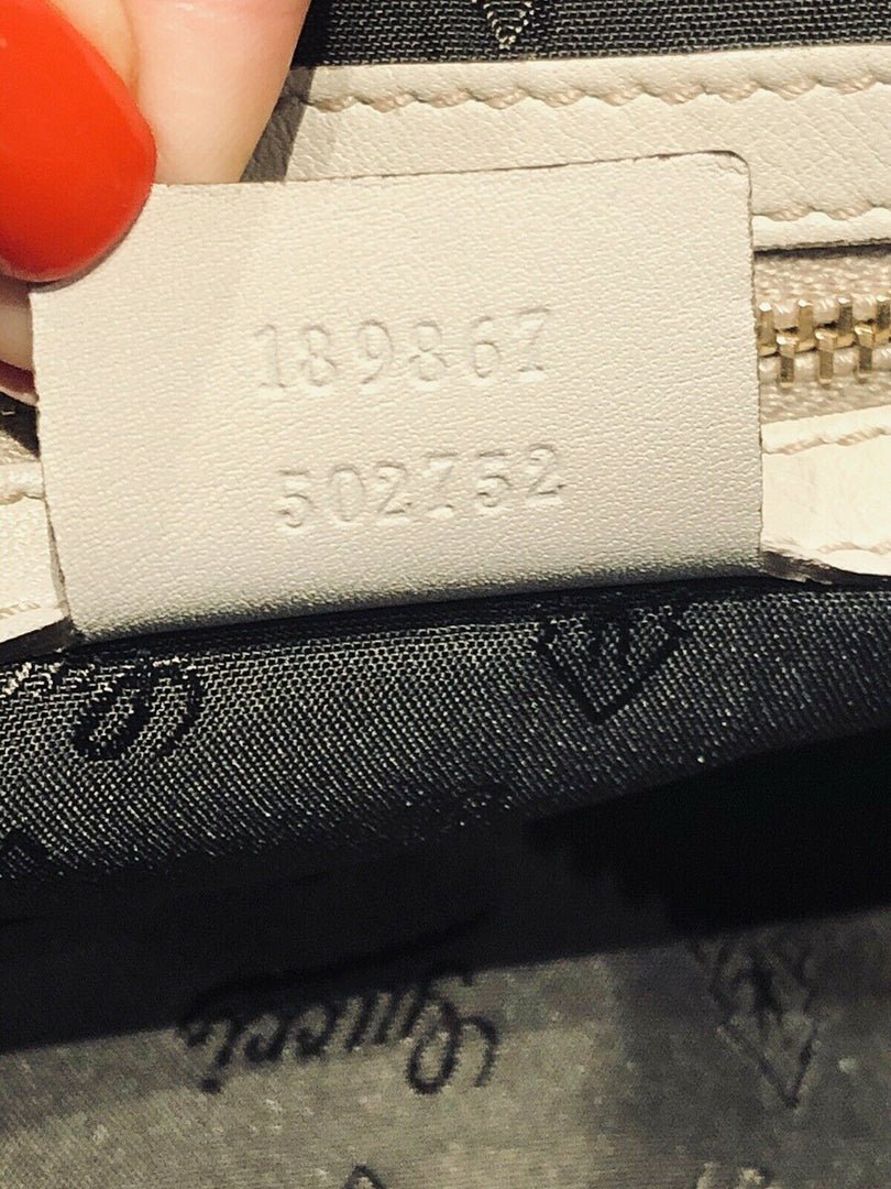 GUCCI GG Beige Snakeskin Bamboo Handle Women’s Bag