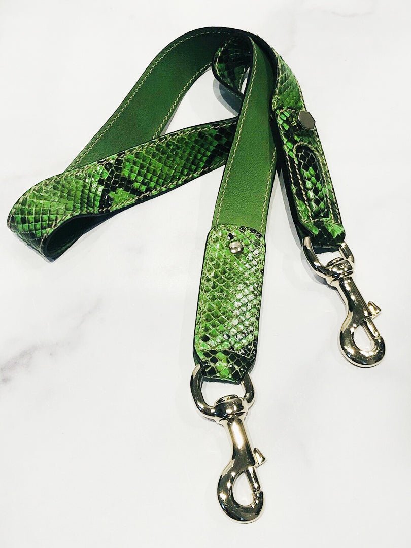 GUCCI GG Green Snakeskin Bamboo Handle Women’s Bag