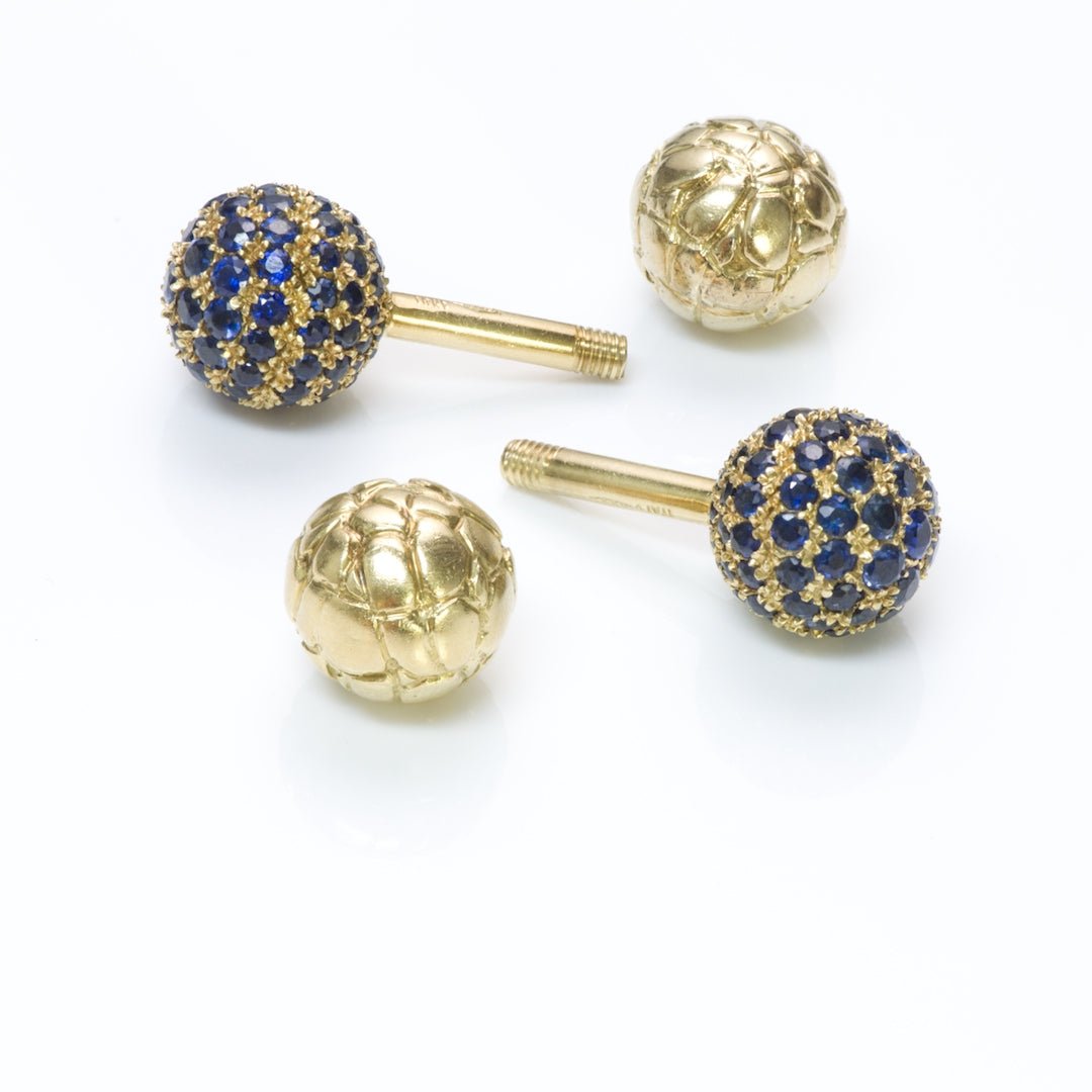 Gucci Sapphire Gold Cufflinks