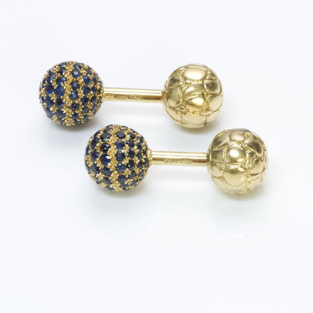 Gucci Sapphire Gold Cufflinks