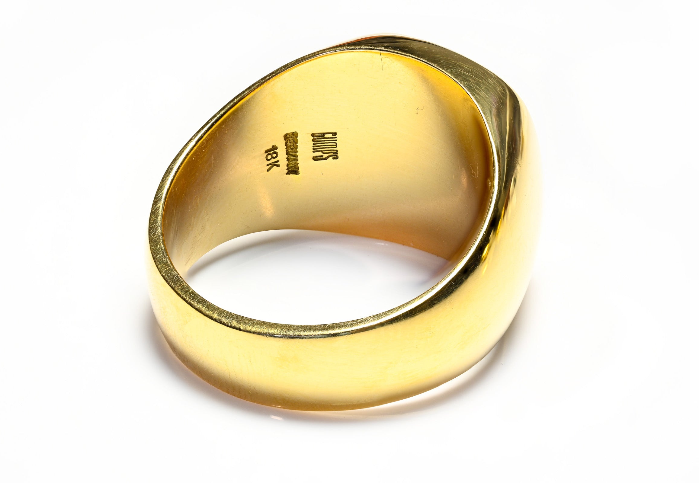 Gumps 18K Yellow Gold Onyx Men's Ring