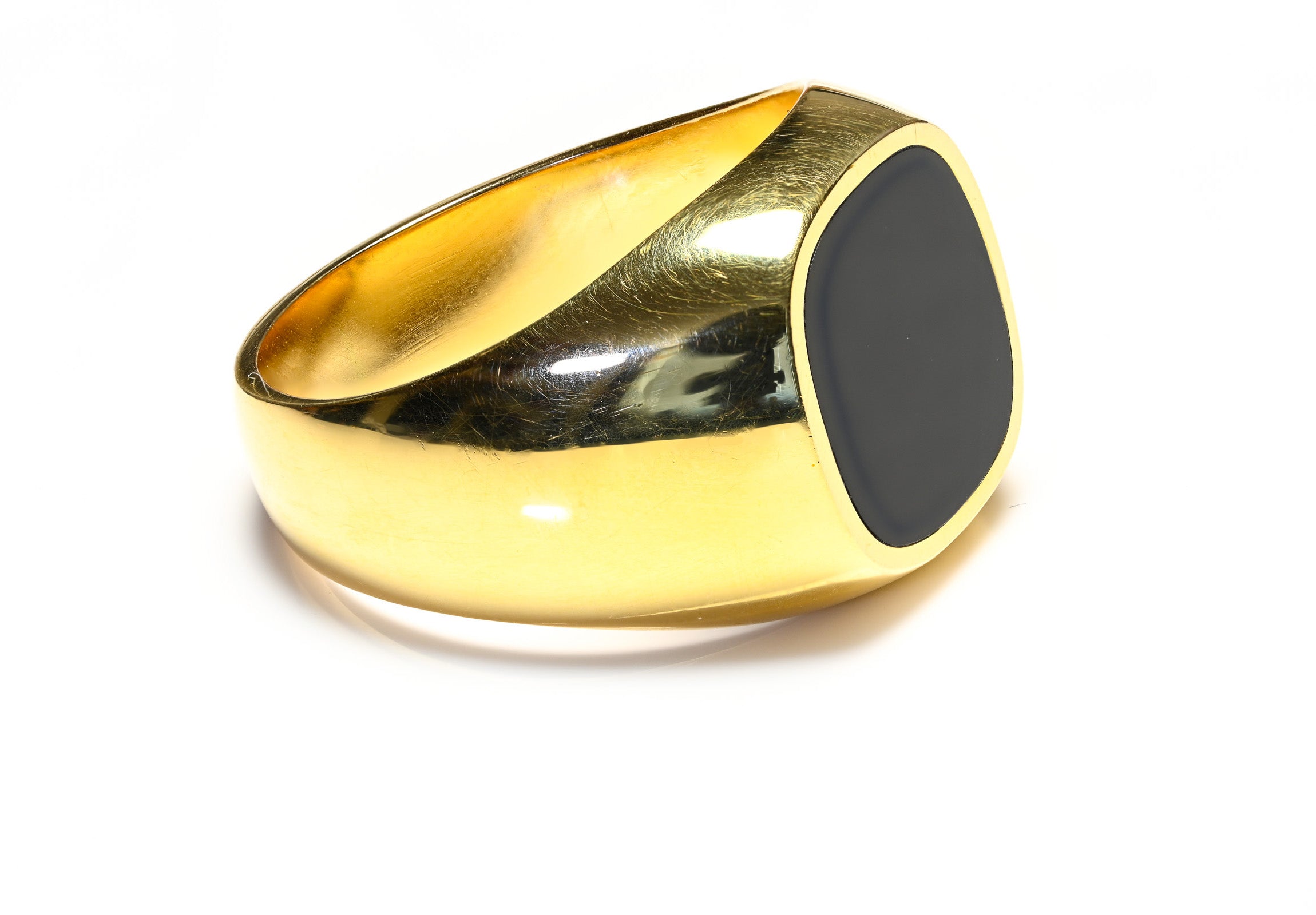 Gumps 18K Gold Onyx Men's Ring
