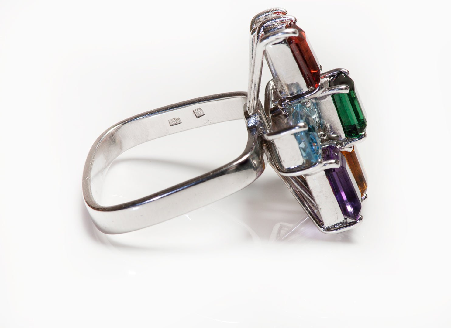 H Stern Gold Tourmaline Citrine Aquamarine Ring