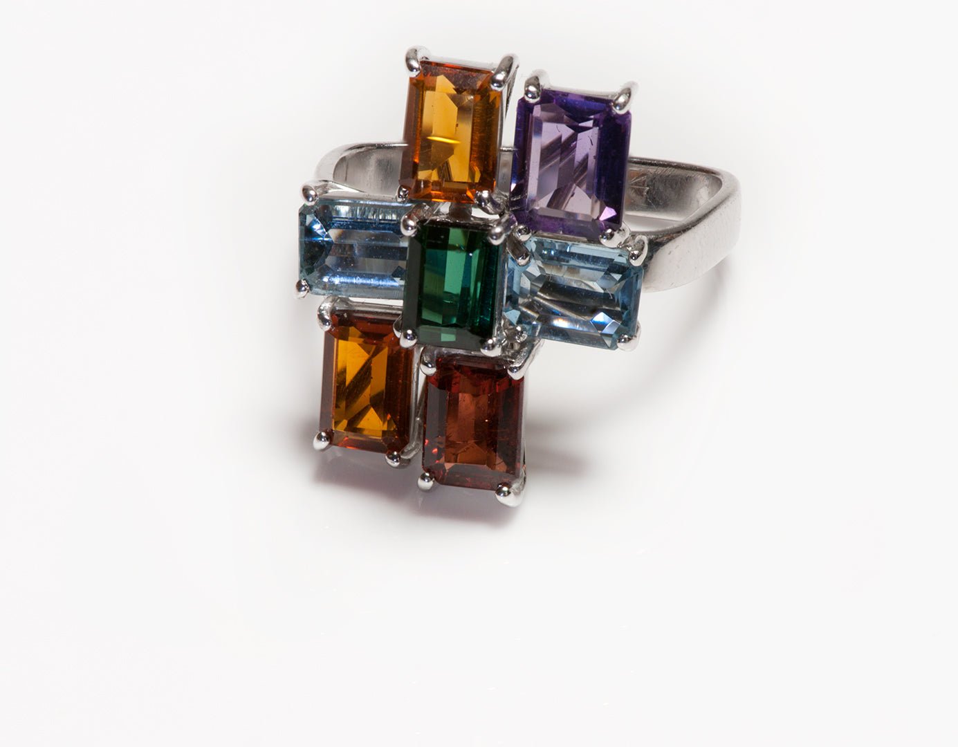 H Stern Gold Tourmaline Citrine Aquamarine Ring