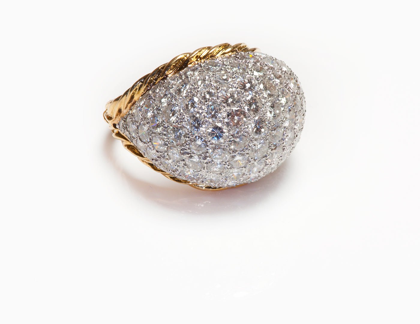 Hammerman Brothers 18K Gold Platinum Diamond Ring