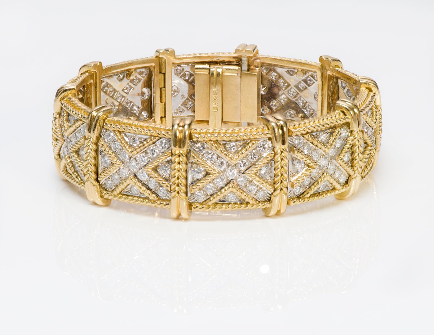 Hammerman Brothers 18K Yellow Gold Diamond Bracelet