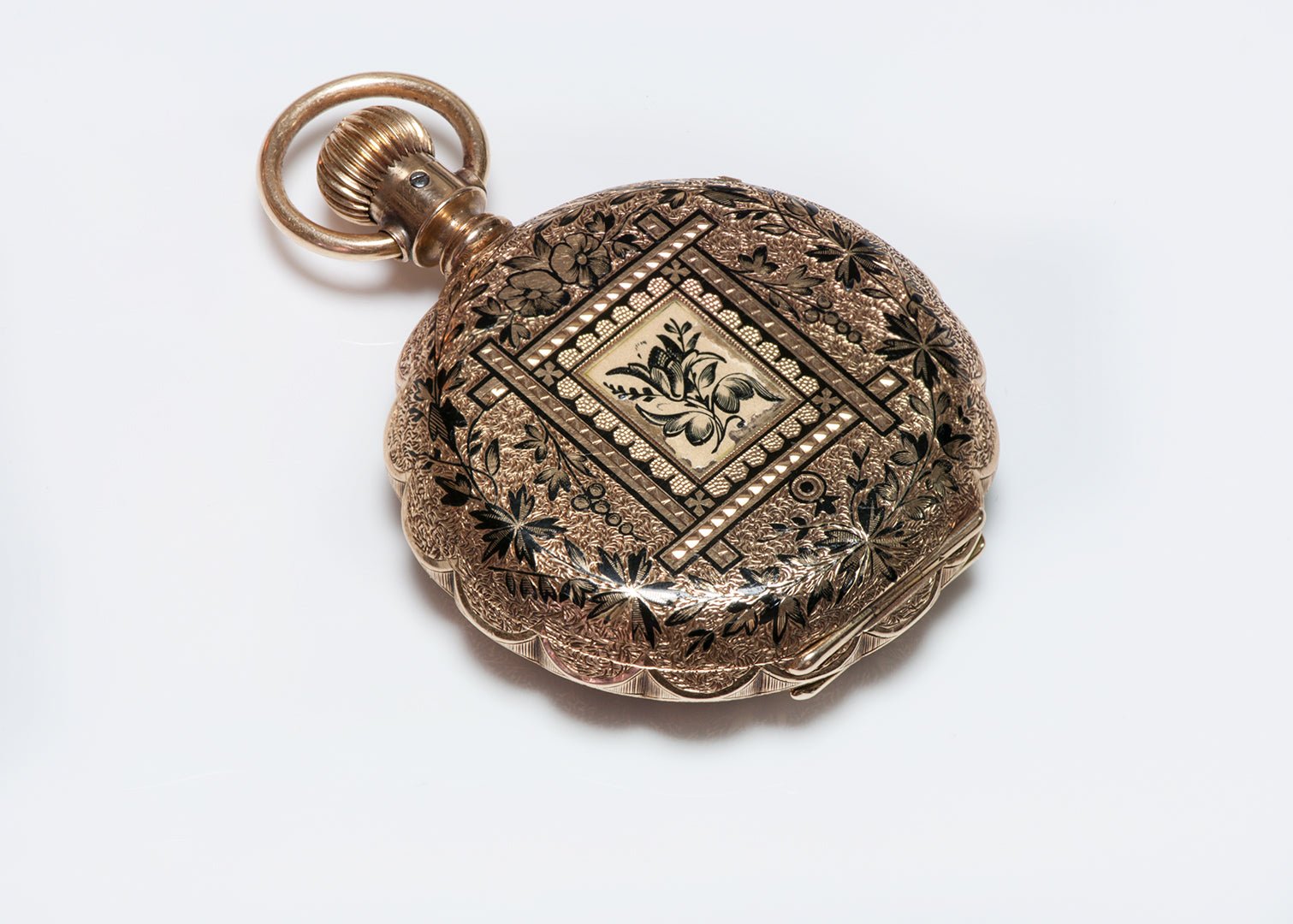 Hampden Antique 14K Gold & Enamel Pocket Watch
