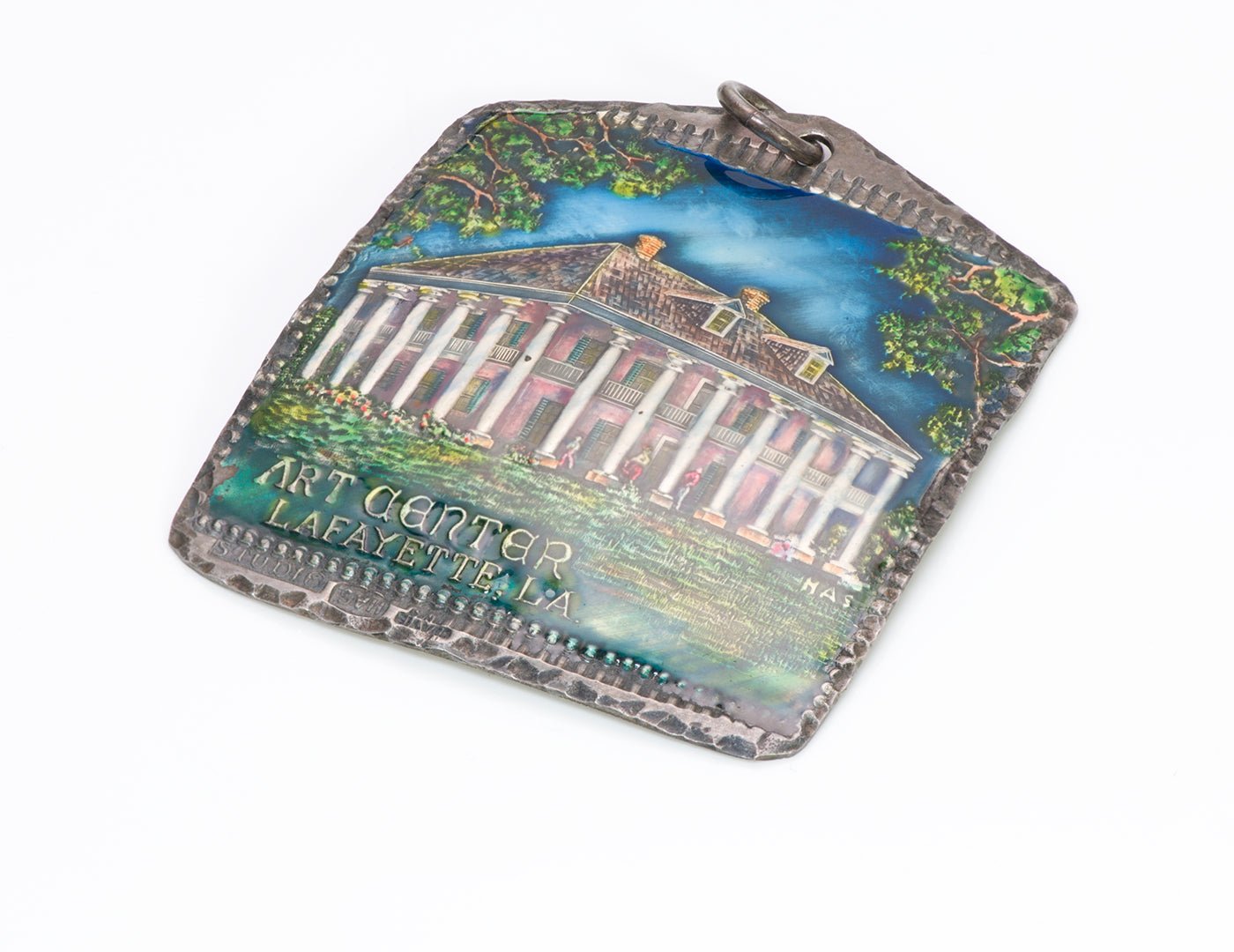 Has Sterling Silver Enamel Pendant