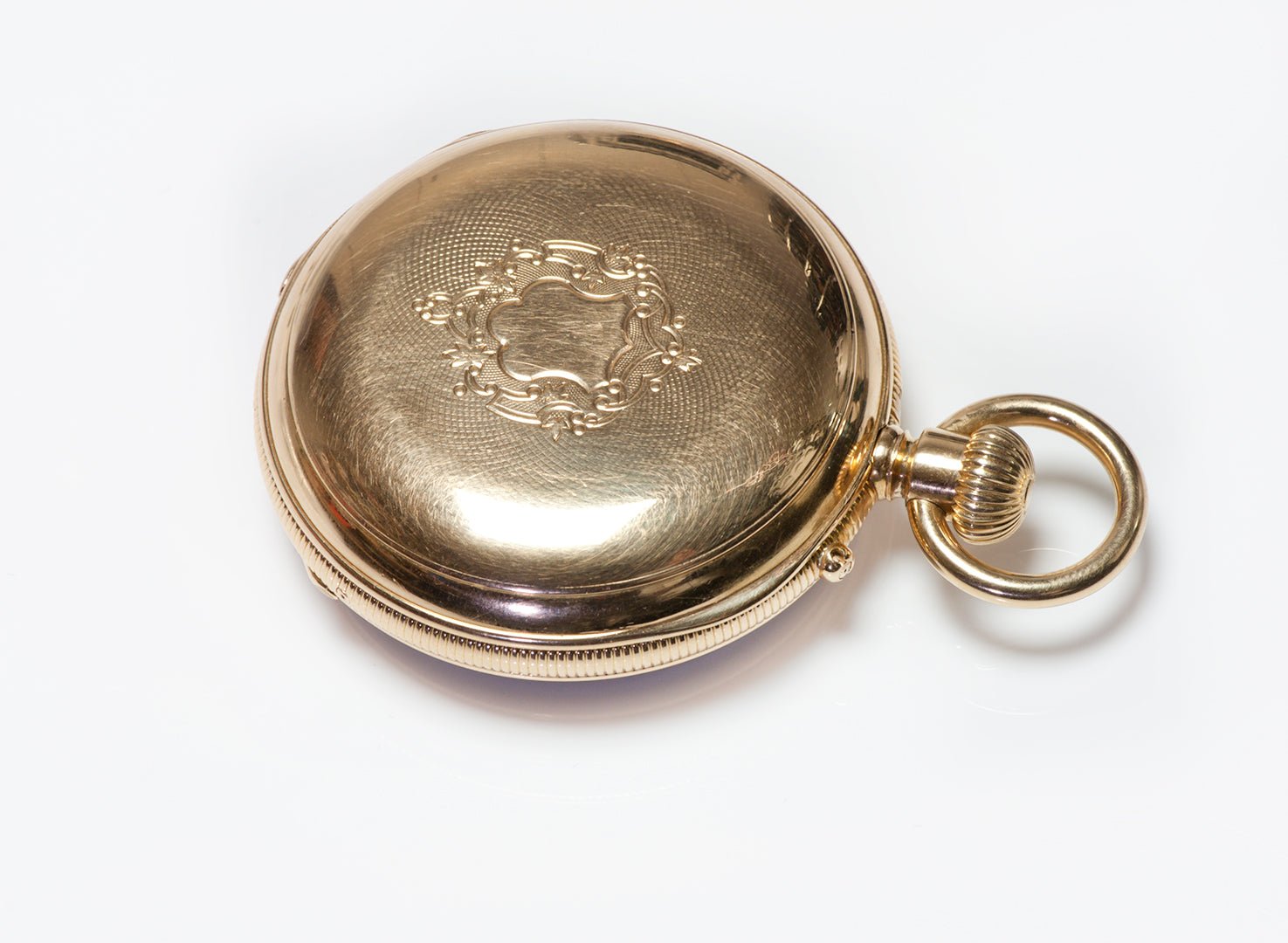 Henri Grandjean et Cie Le Locle Antique Gold Moon Phase Pocket Watch