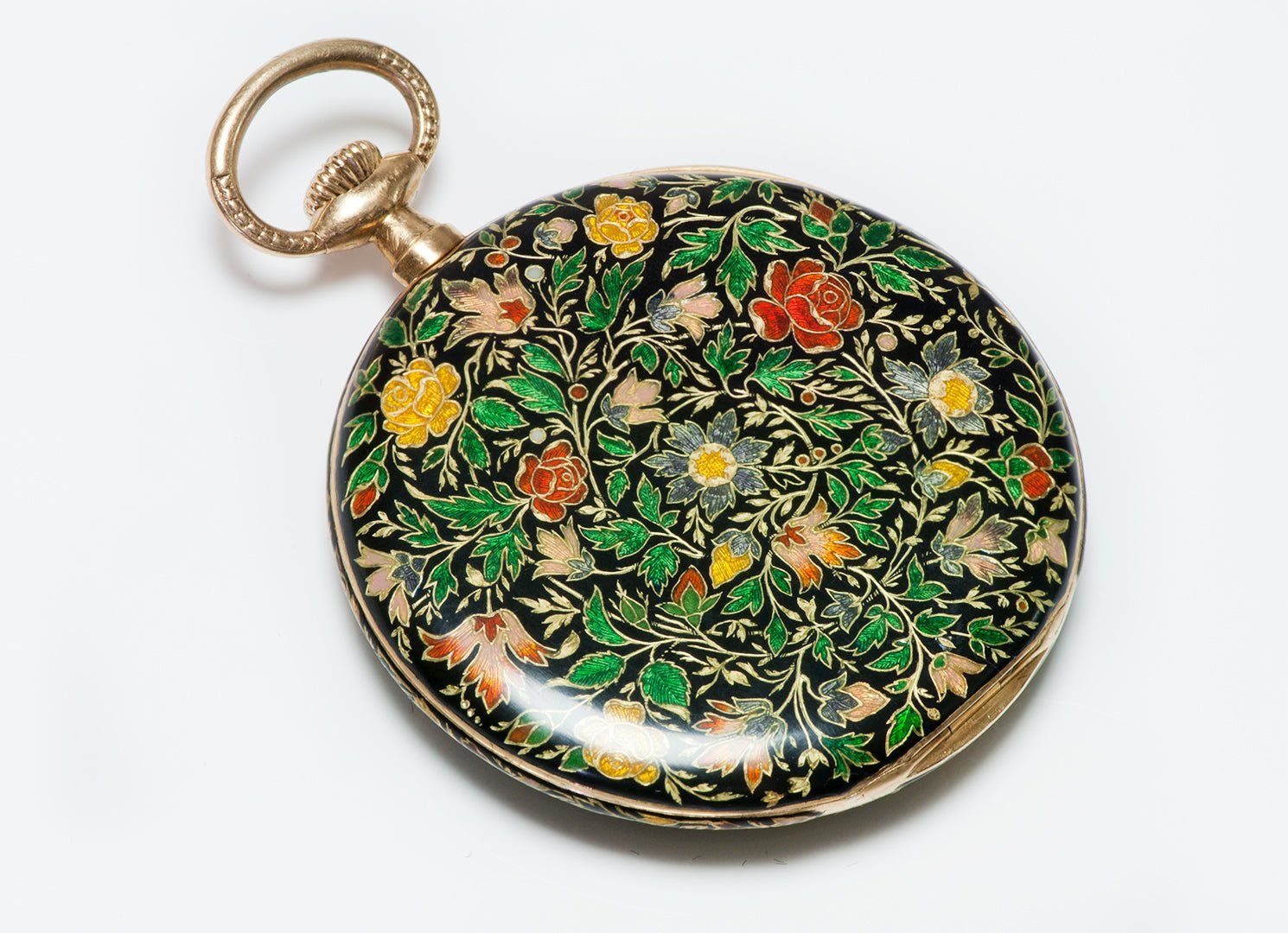Henry Capt Antique Gold Enamel Pocket Watch