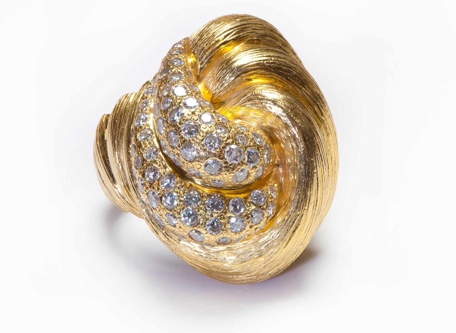 Henry Dunay 18K Yellow Gold Diamond Sabi Ring