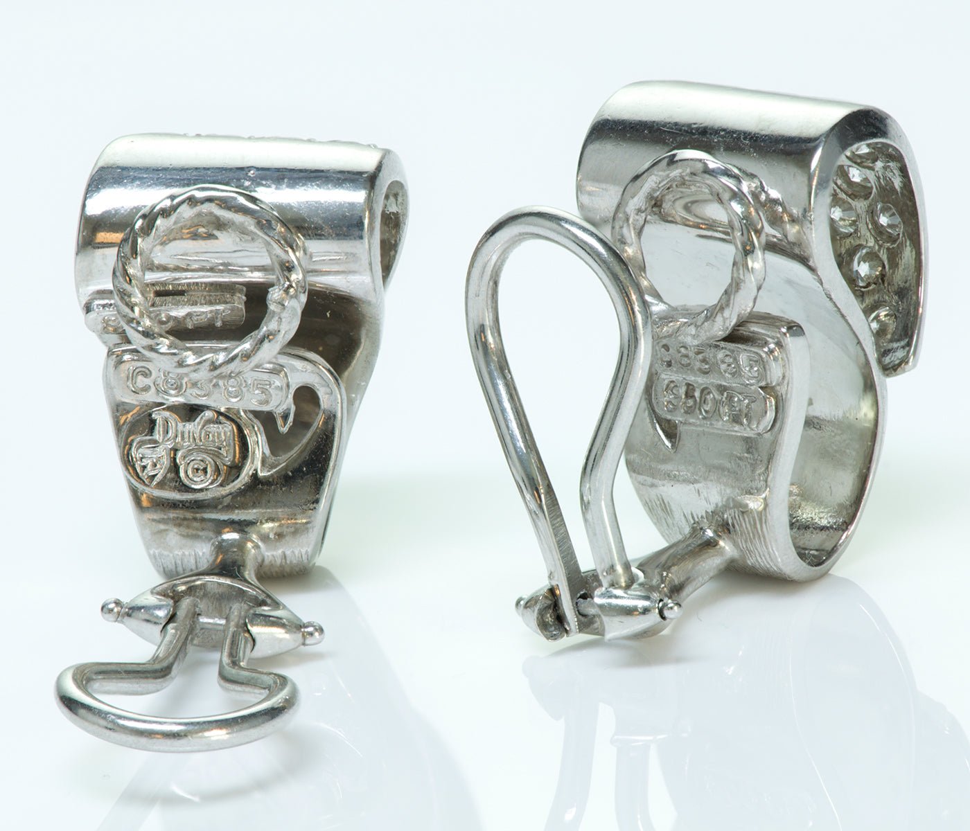Henry Dunay Platinum Diamond Earrings