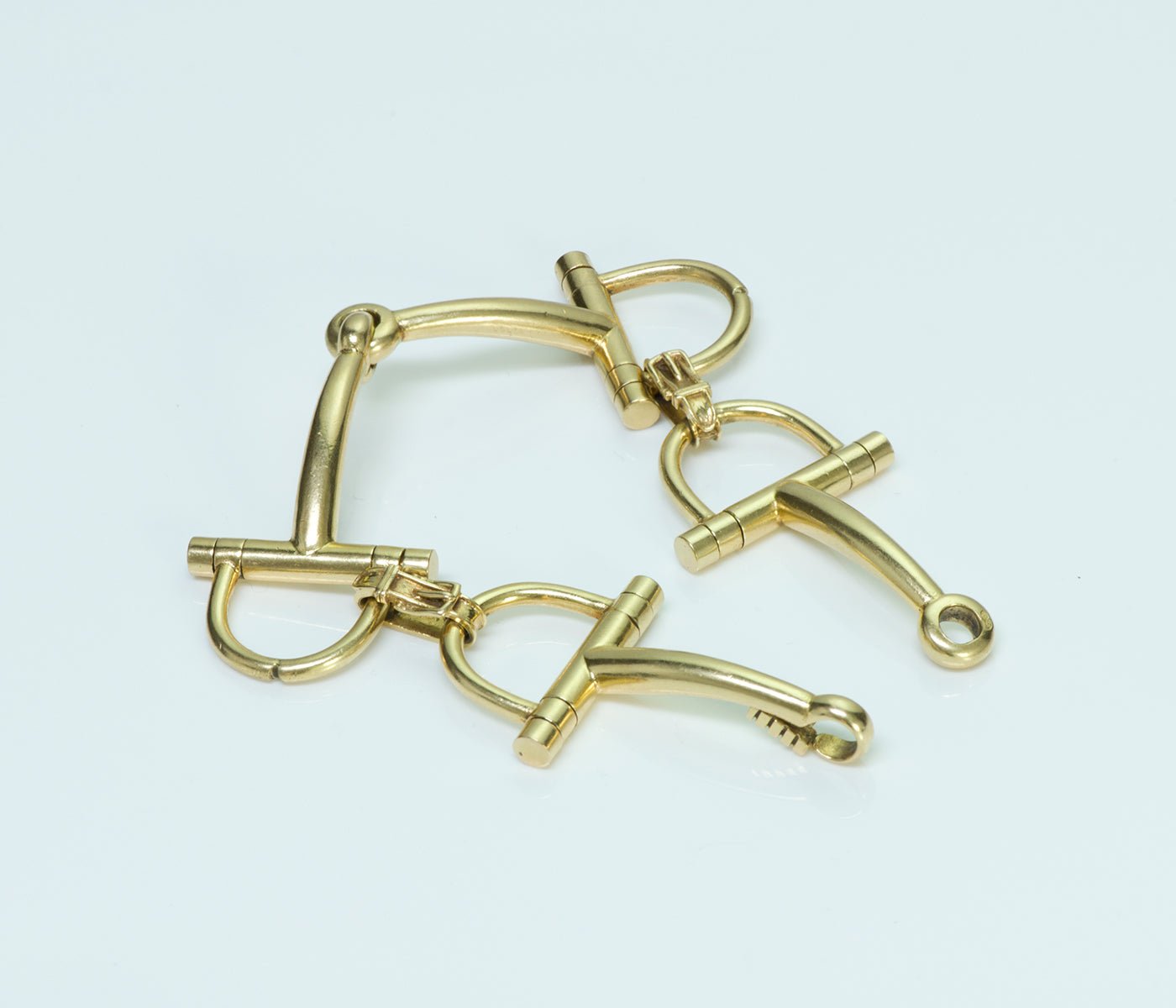 Hermès 18K Yellow Gold Horse Snaffle Bit Bracelet