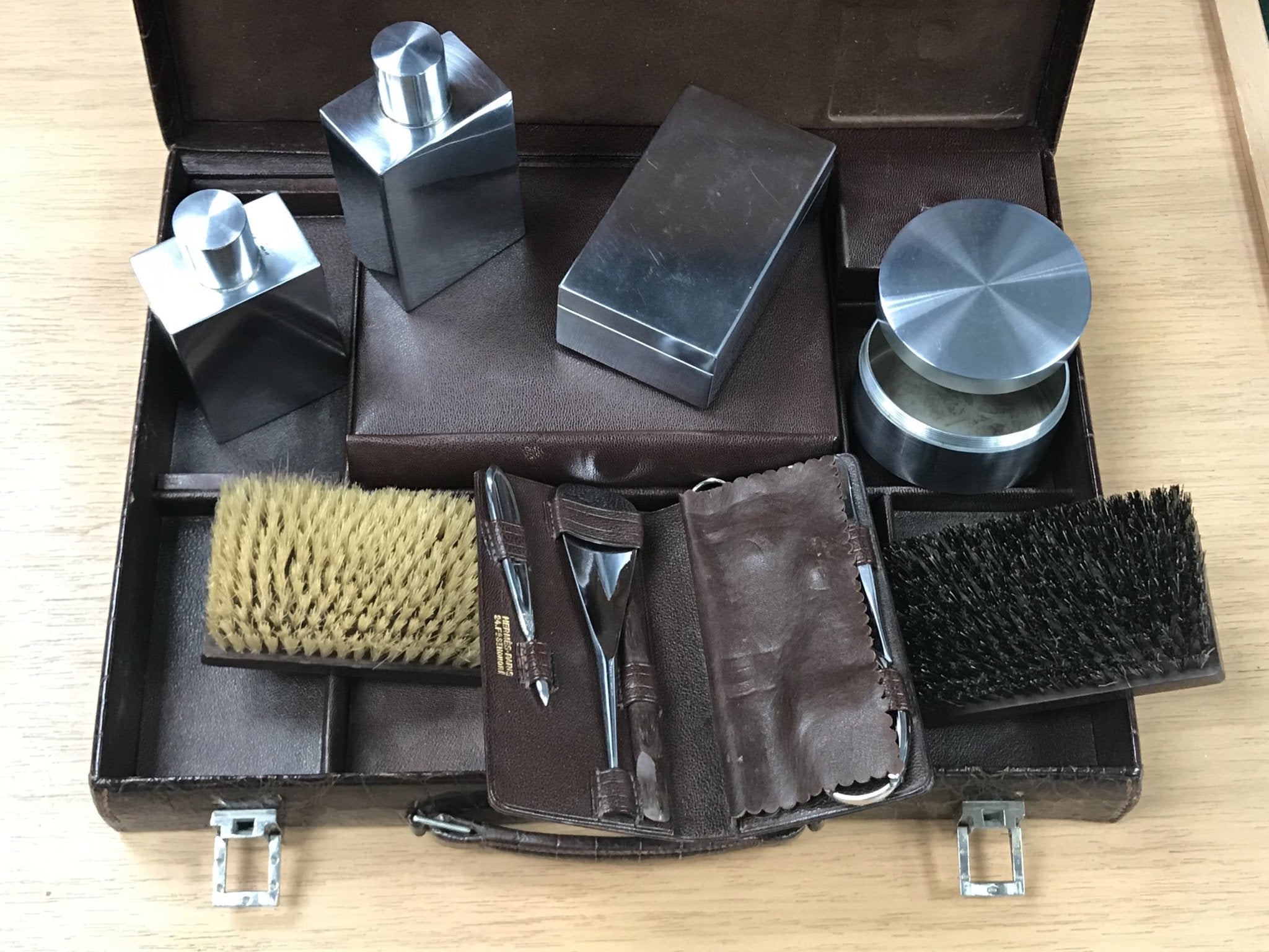 Hermès 1950's Genuine Crocodile Vanity Men's Case