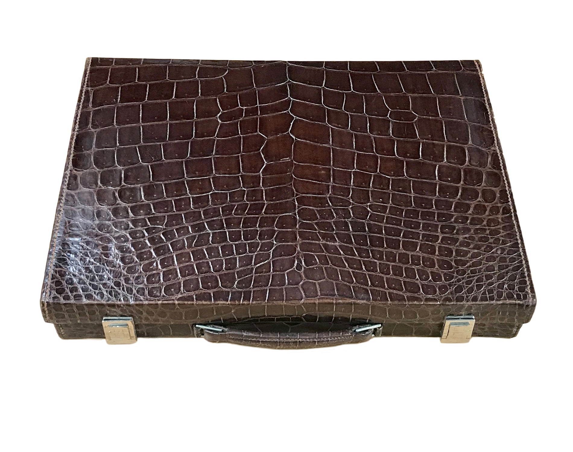 Hermès 1950's Genuine Crocodile Vanity Men's Case